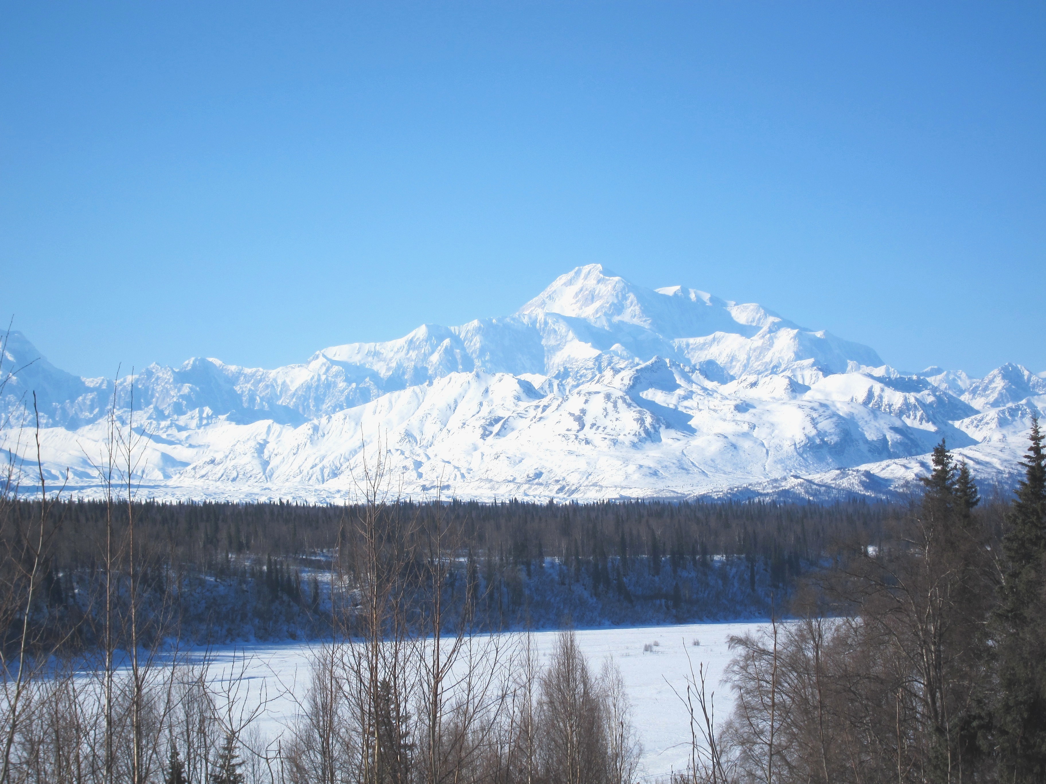 Mount mckinley at winter, usa, alaska, denali national park free image