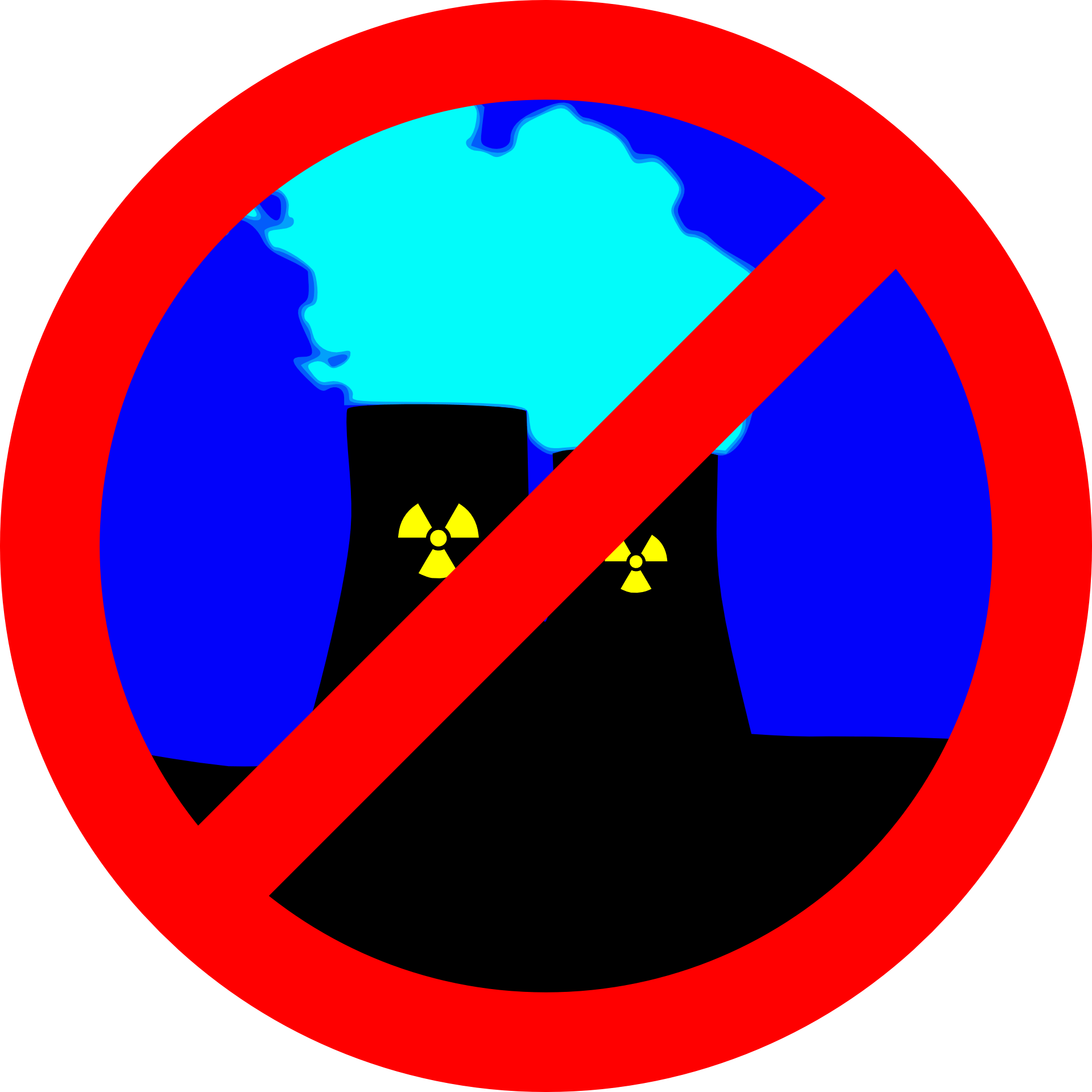 Prohibited sign of a nuclear power plant free image download