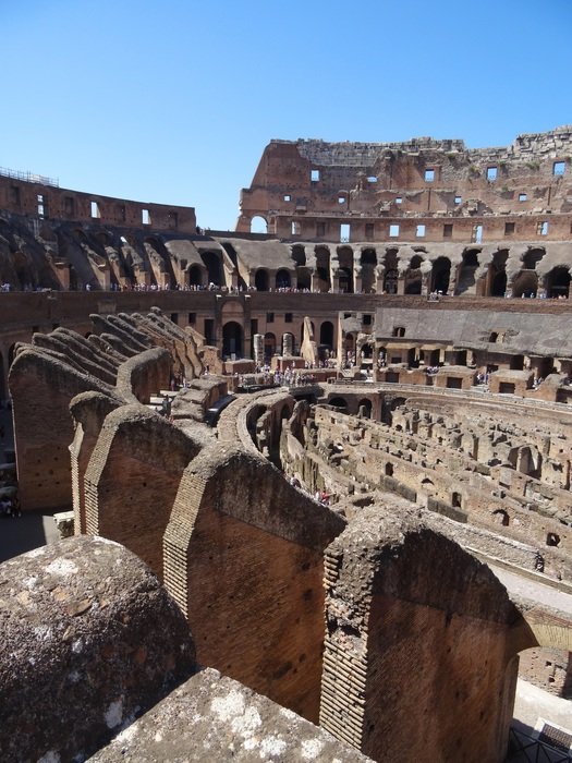 The ruins of the ancient coliseum in Rome free image download