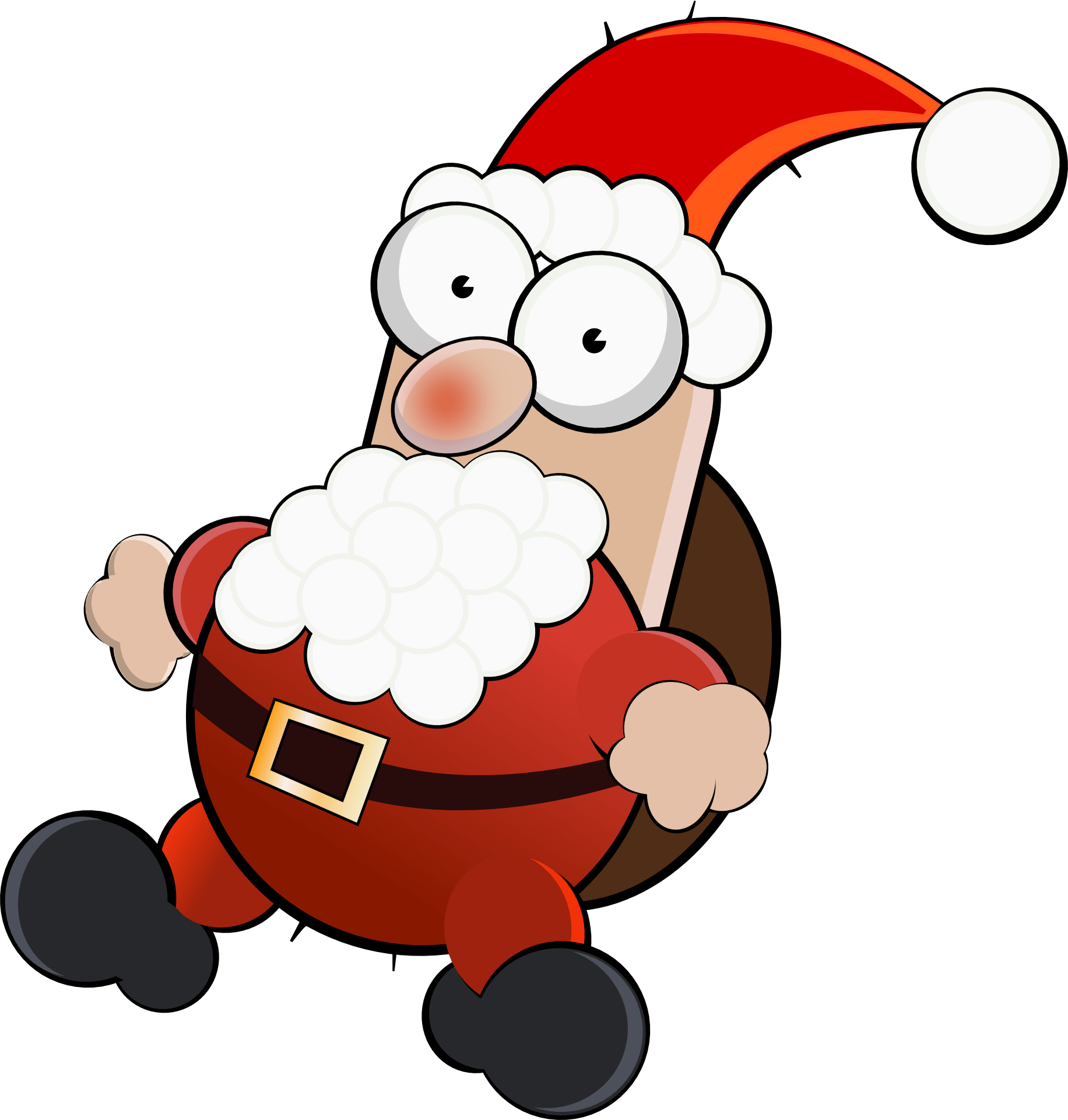 Santa claus funny christmas drawing free image download