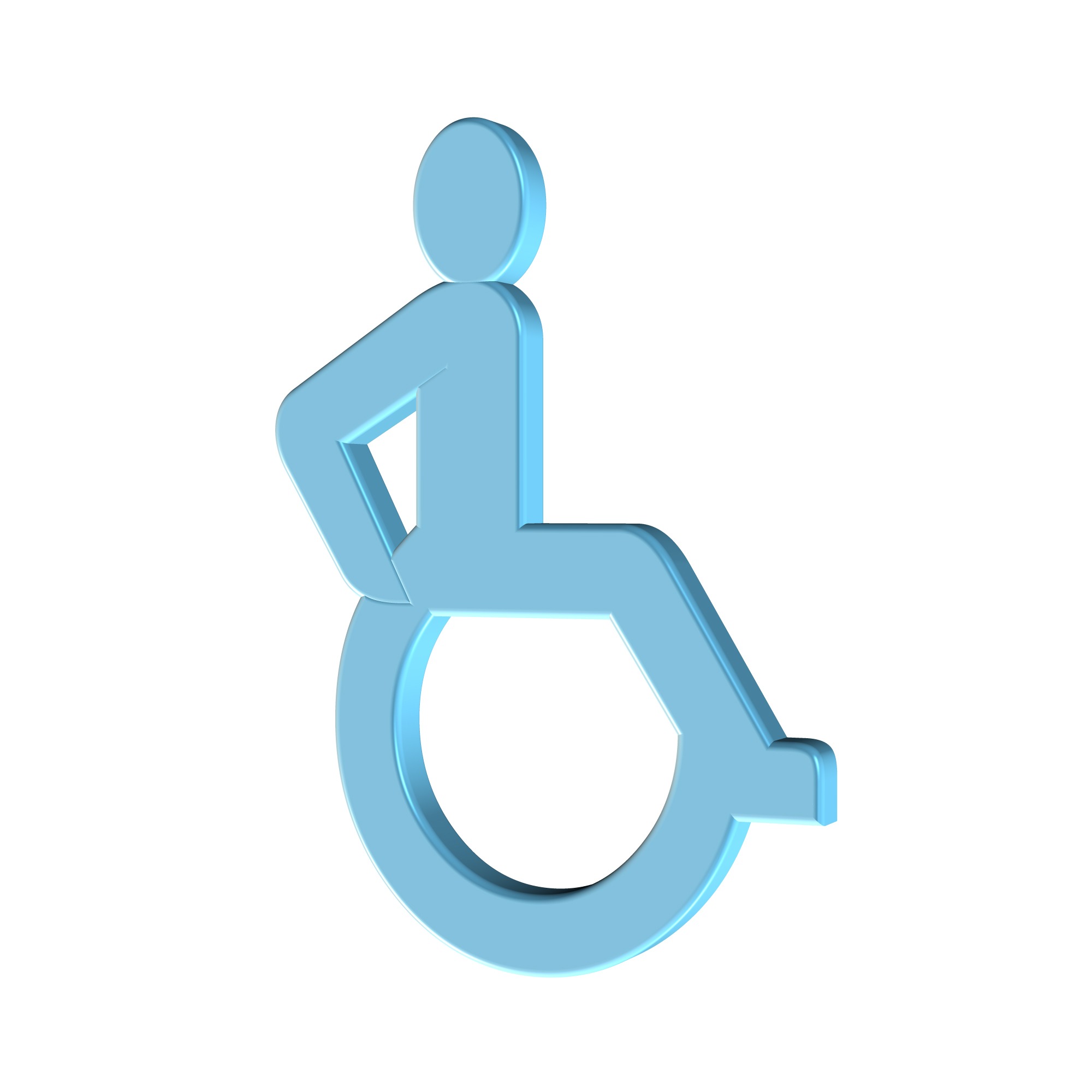 Wheelchair user, disability, blue symbol free image download