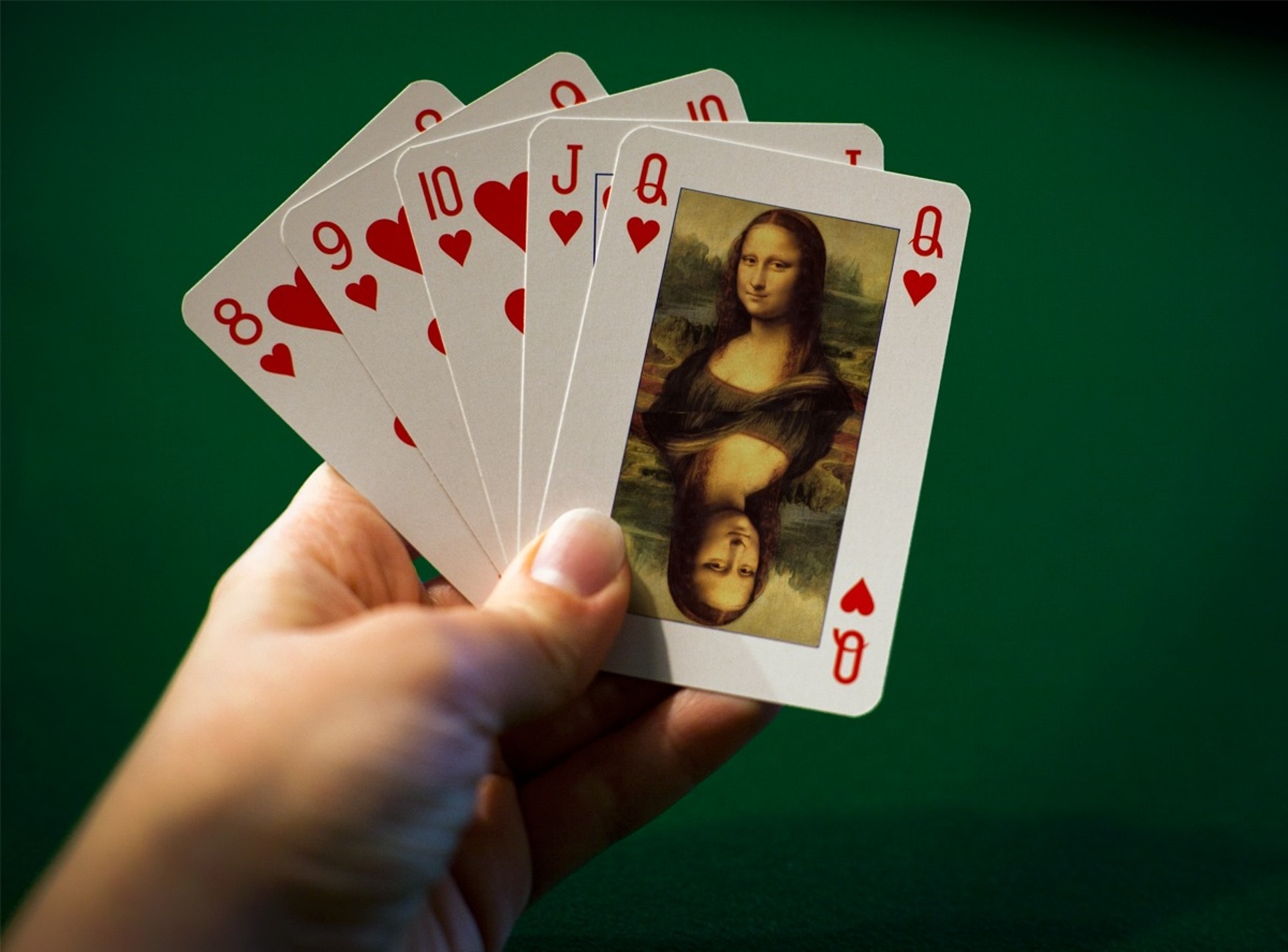 Mona Lisa on playing cards free image download