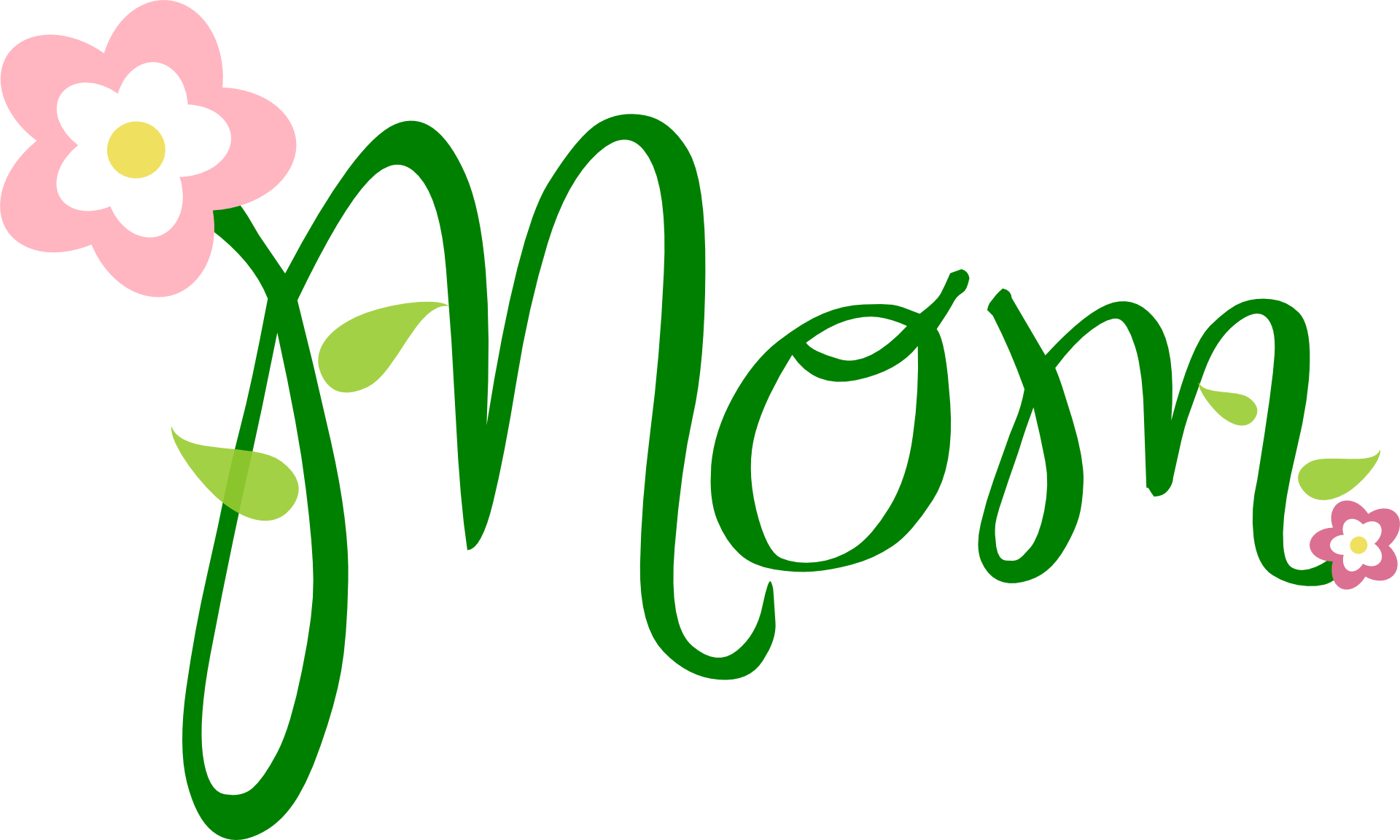 Word mom on a white background free image download