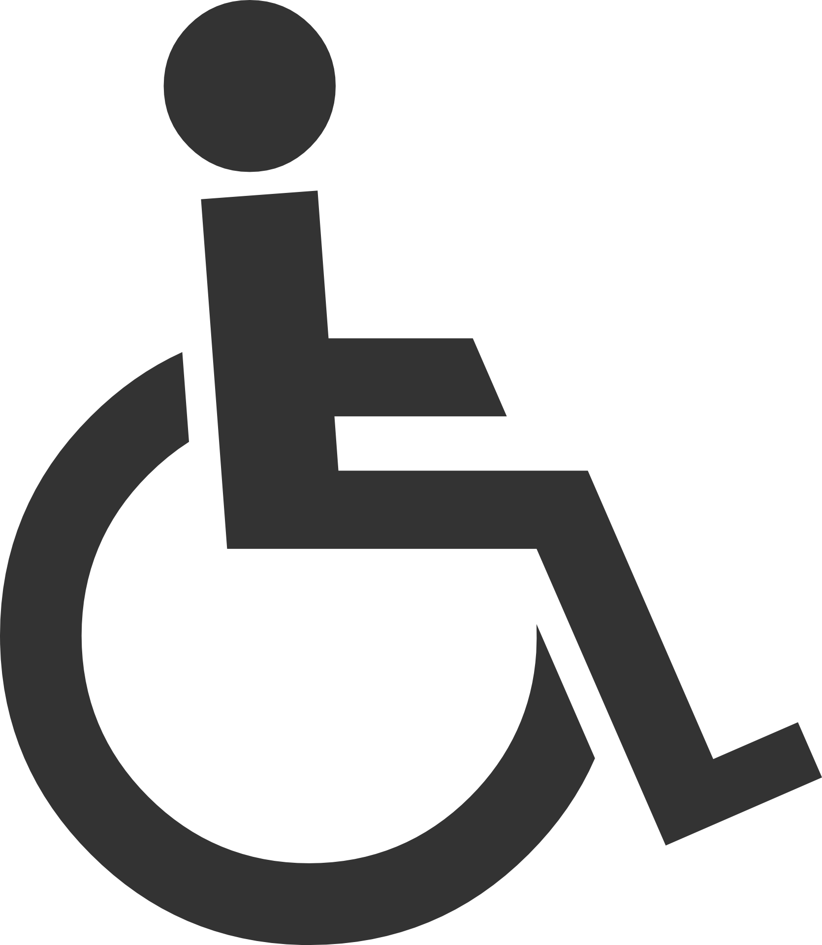 Black and white disabled person symbol free image download