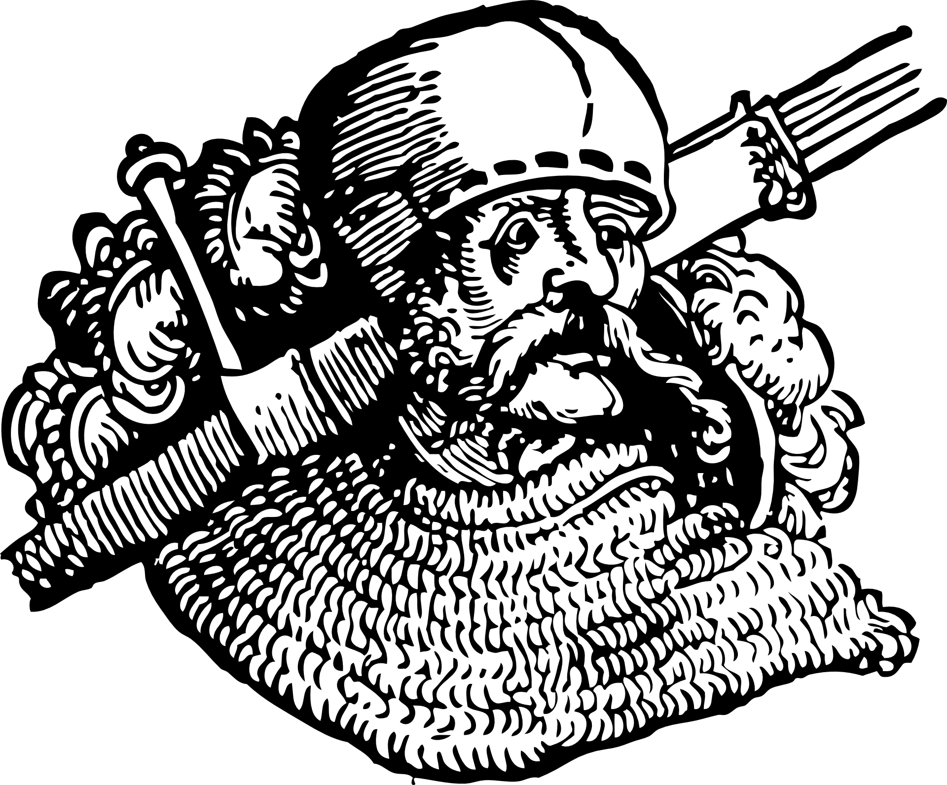 Medieval soldier man sword drawing free image download