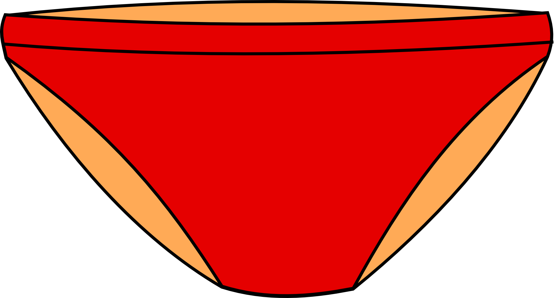 Red female panties, illustration free image download