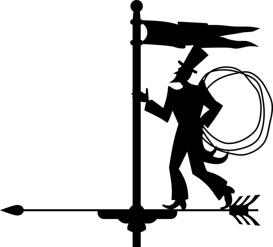 Silhouette drawing of a chimney sweep on the roof free image download