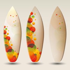 Vector Surfboards Design Template with Abstract Pattern N4 free image