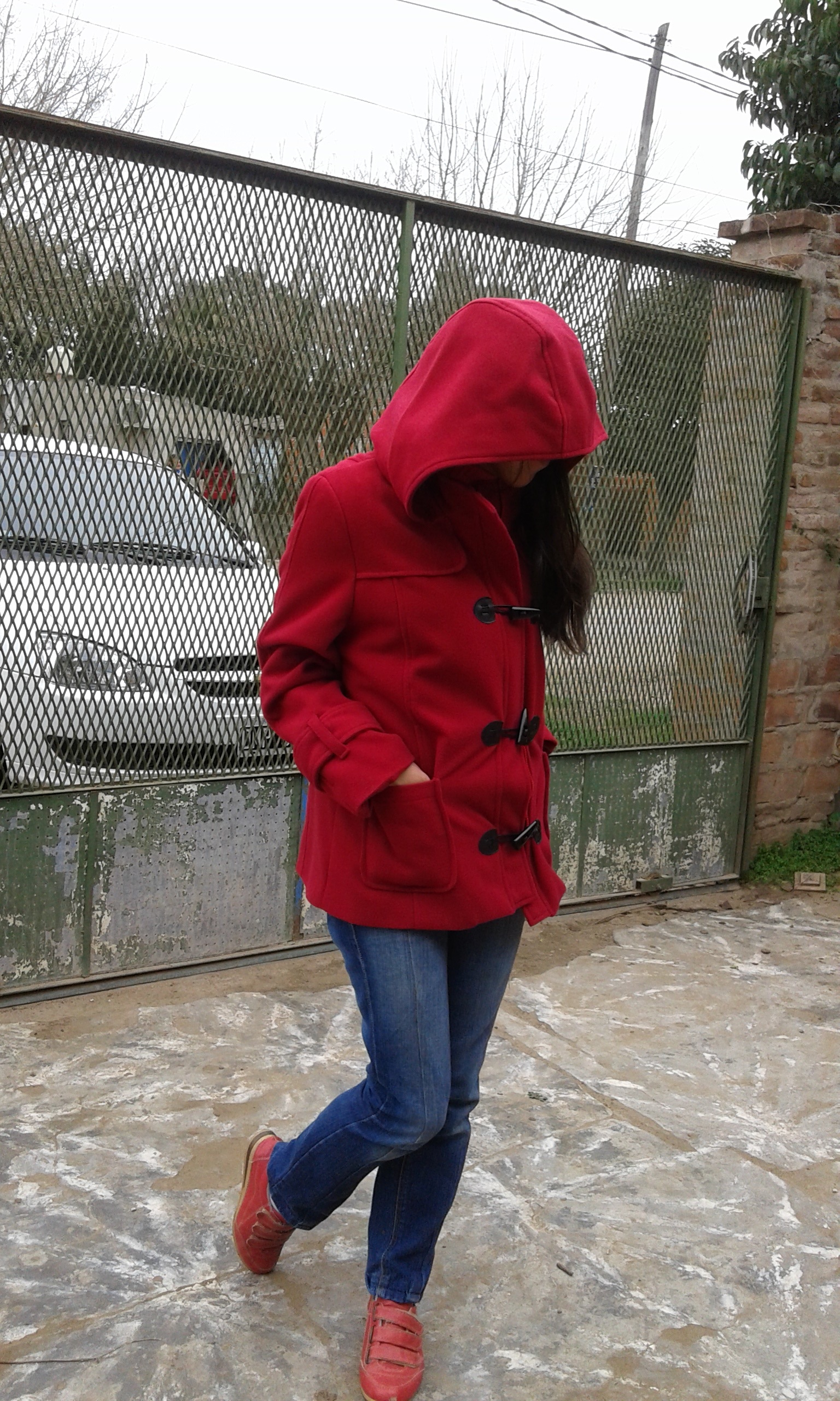 Girl in red coat free image download