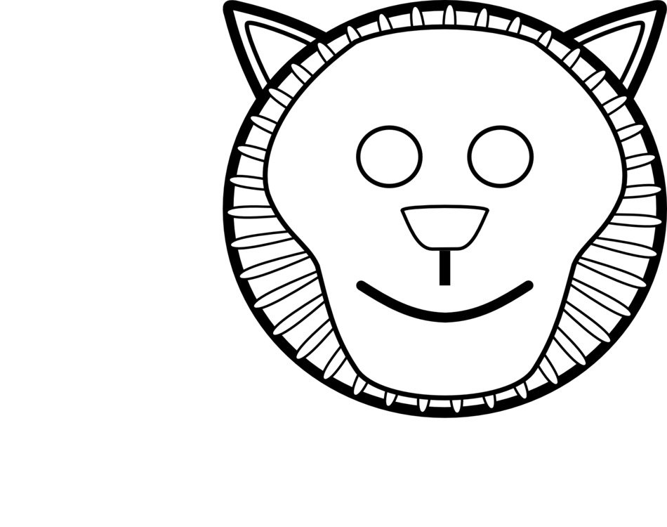 Drawing of lion mask free image download