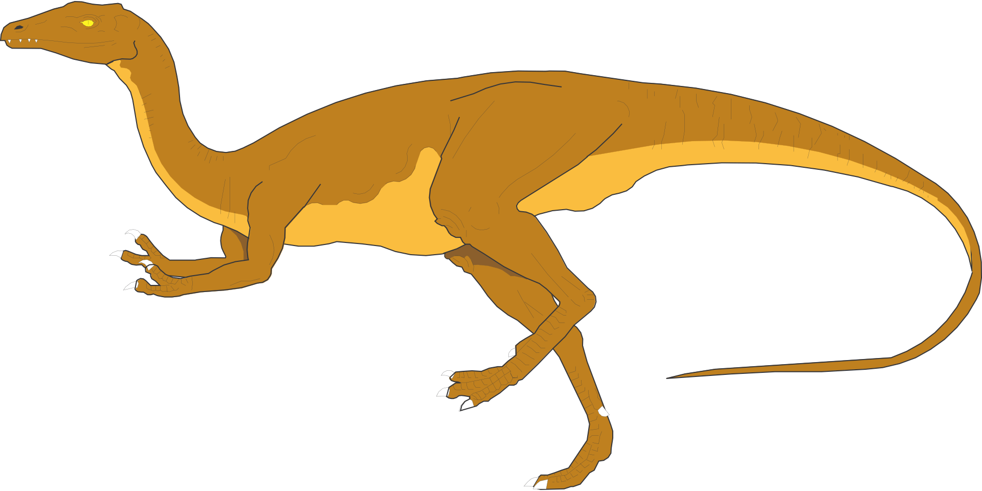 Orange dinosaur on a white background free image download