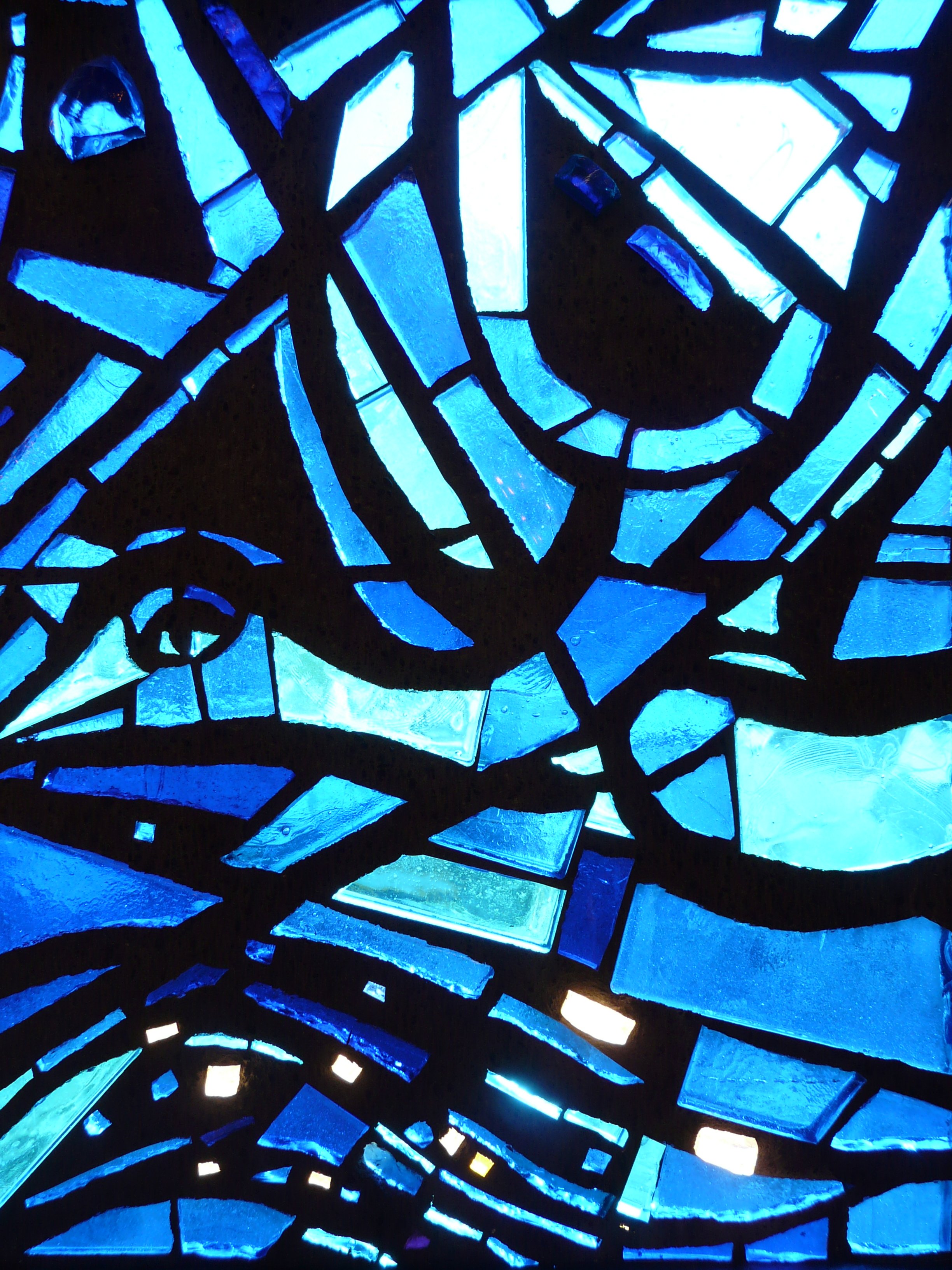 Stained glass window blue free image download