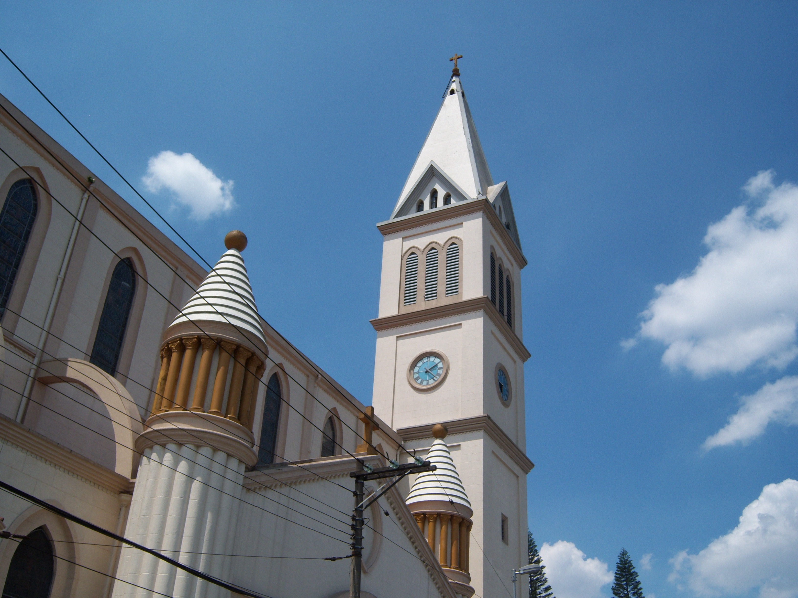Church tower with clock, brazil, são paulo free image download