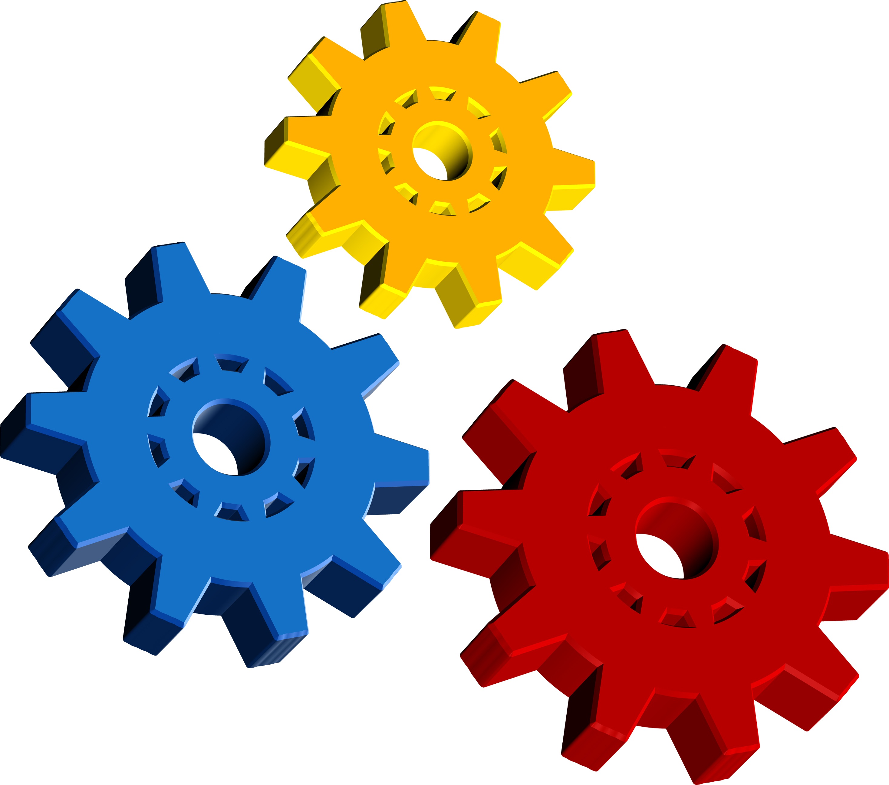 Clipart of the colorful gears free image download