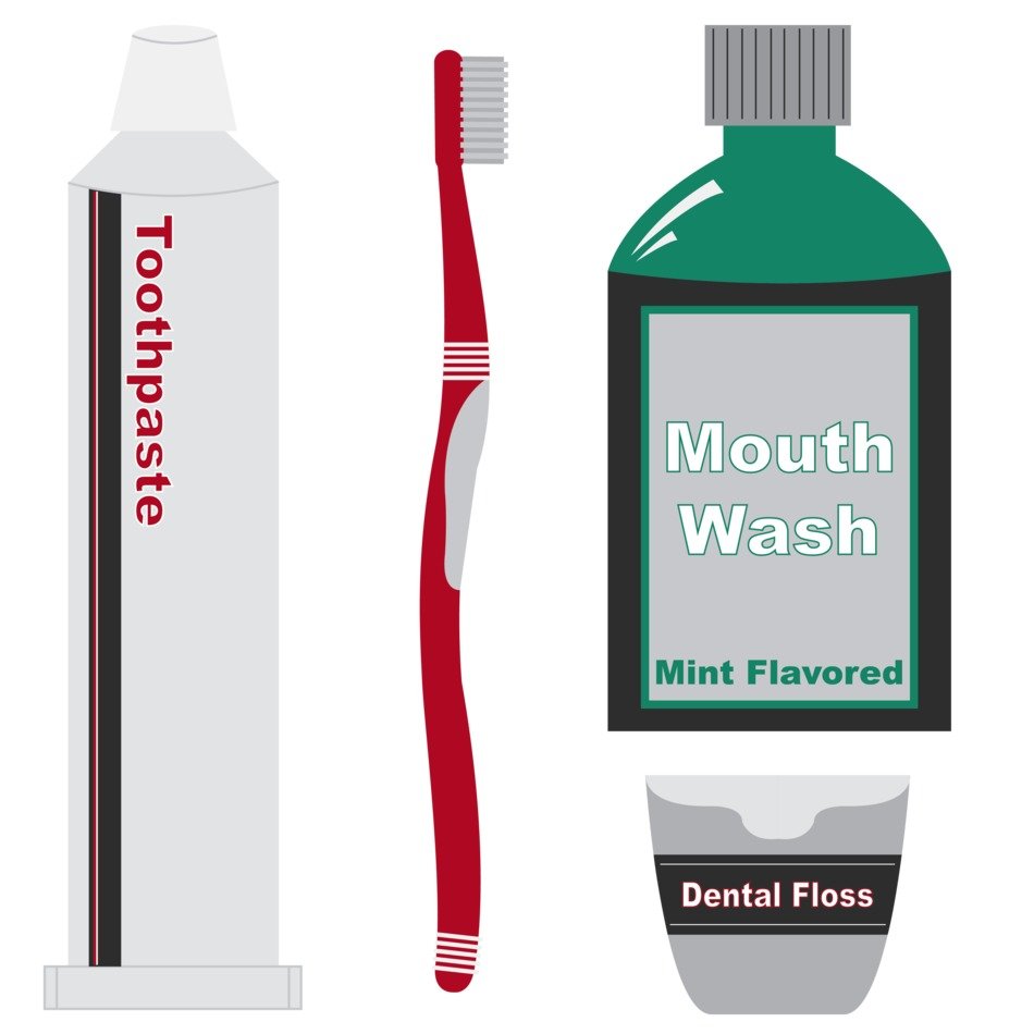 Items for oral hygiene free image download