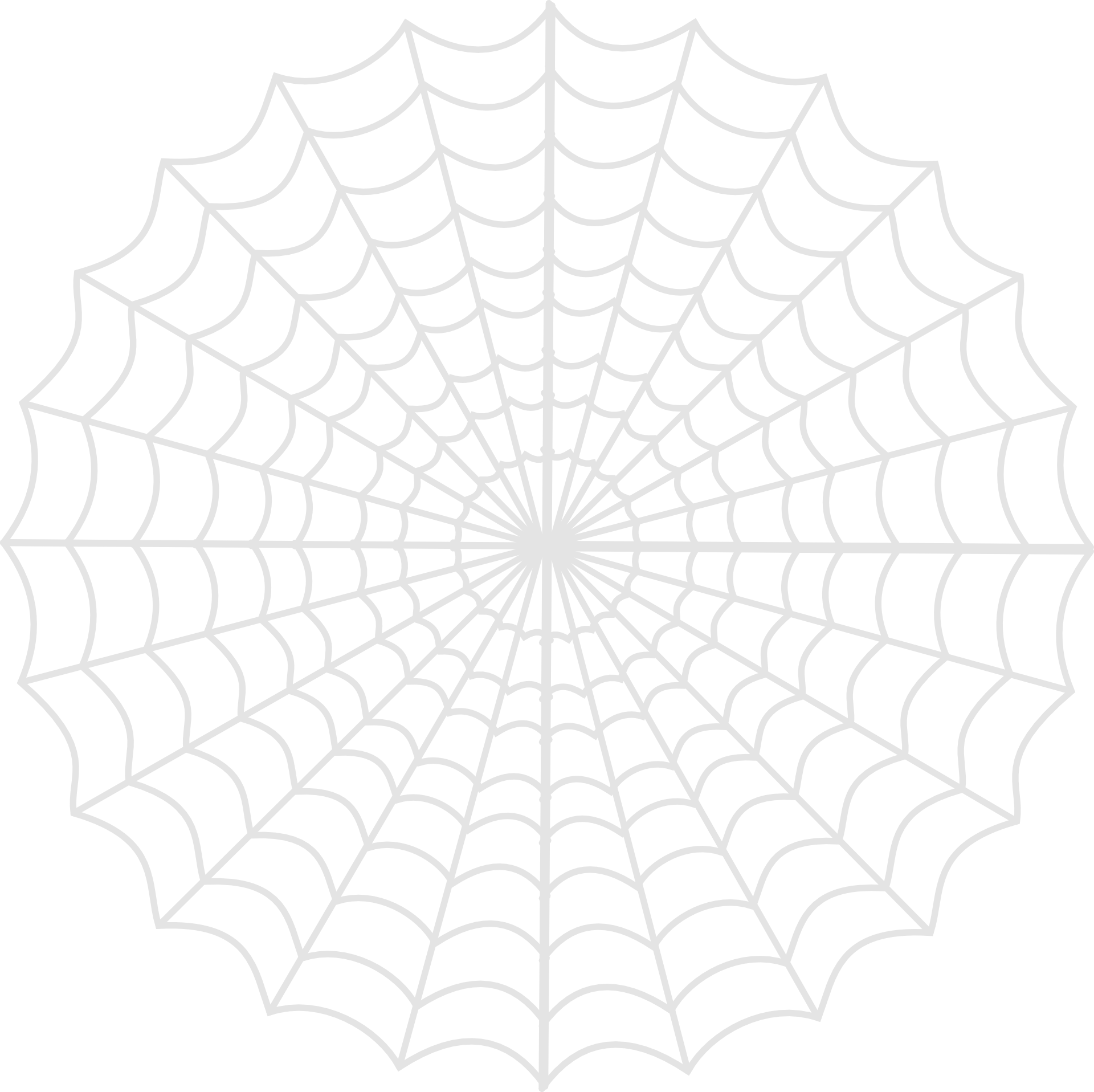 Round web on a white background free image download