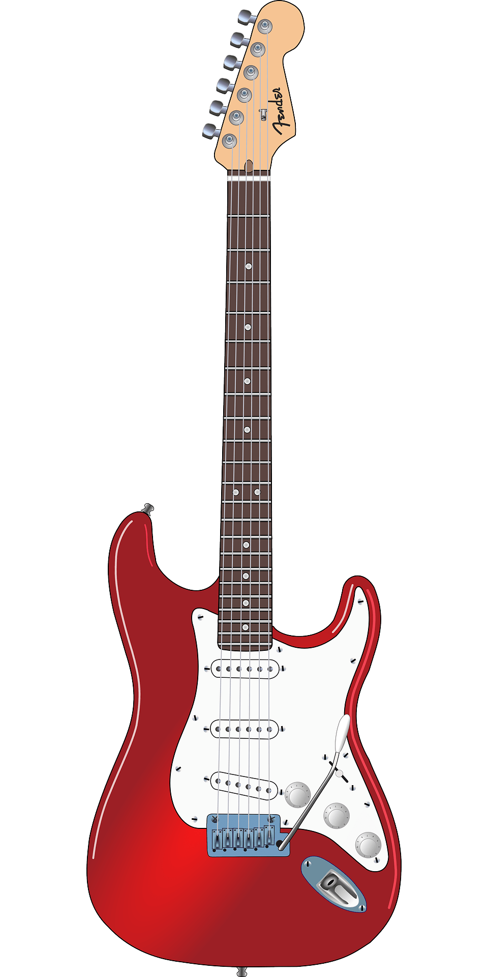 Red and white electric guitar free image download