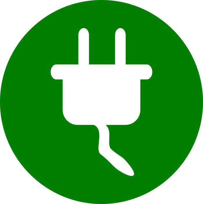 Power plug symbol as a drawing free image download