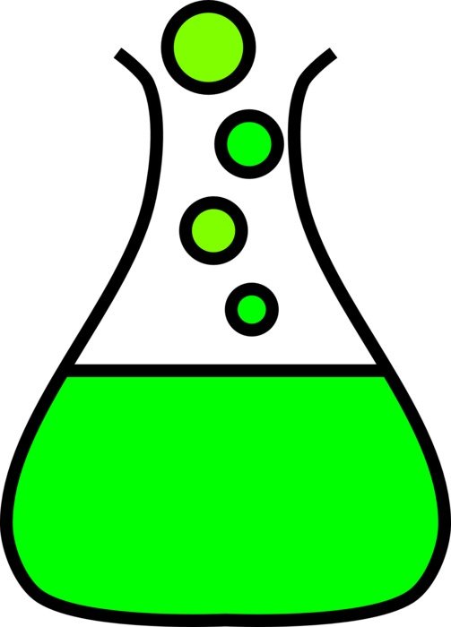 Chemistry experiment science flask drawing free image download