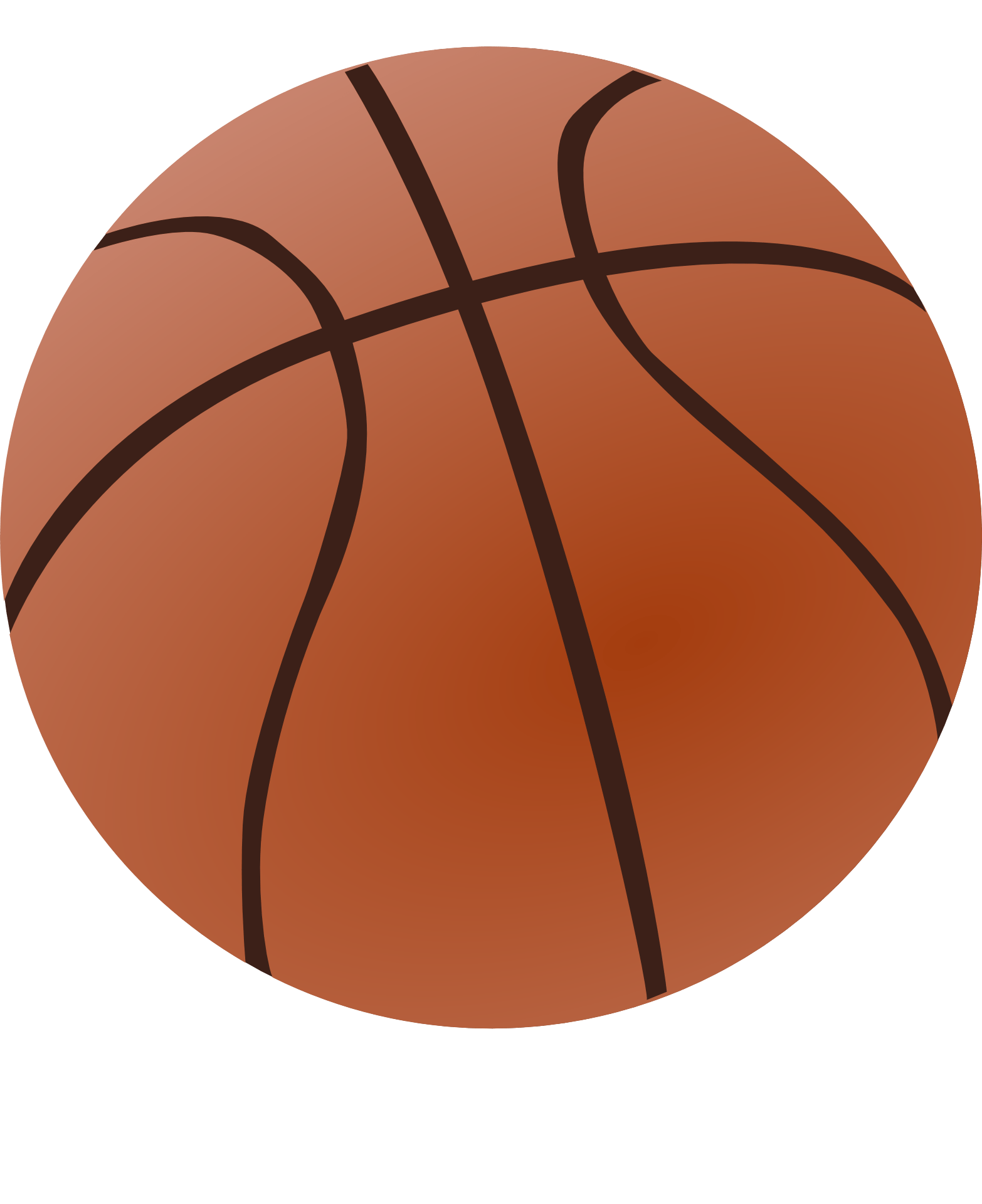 Orange basketball with black stripes free image download
