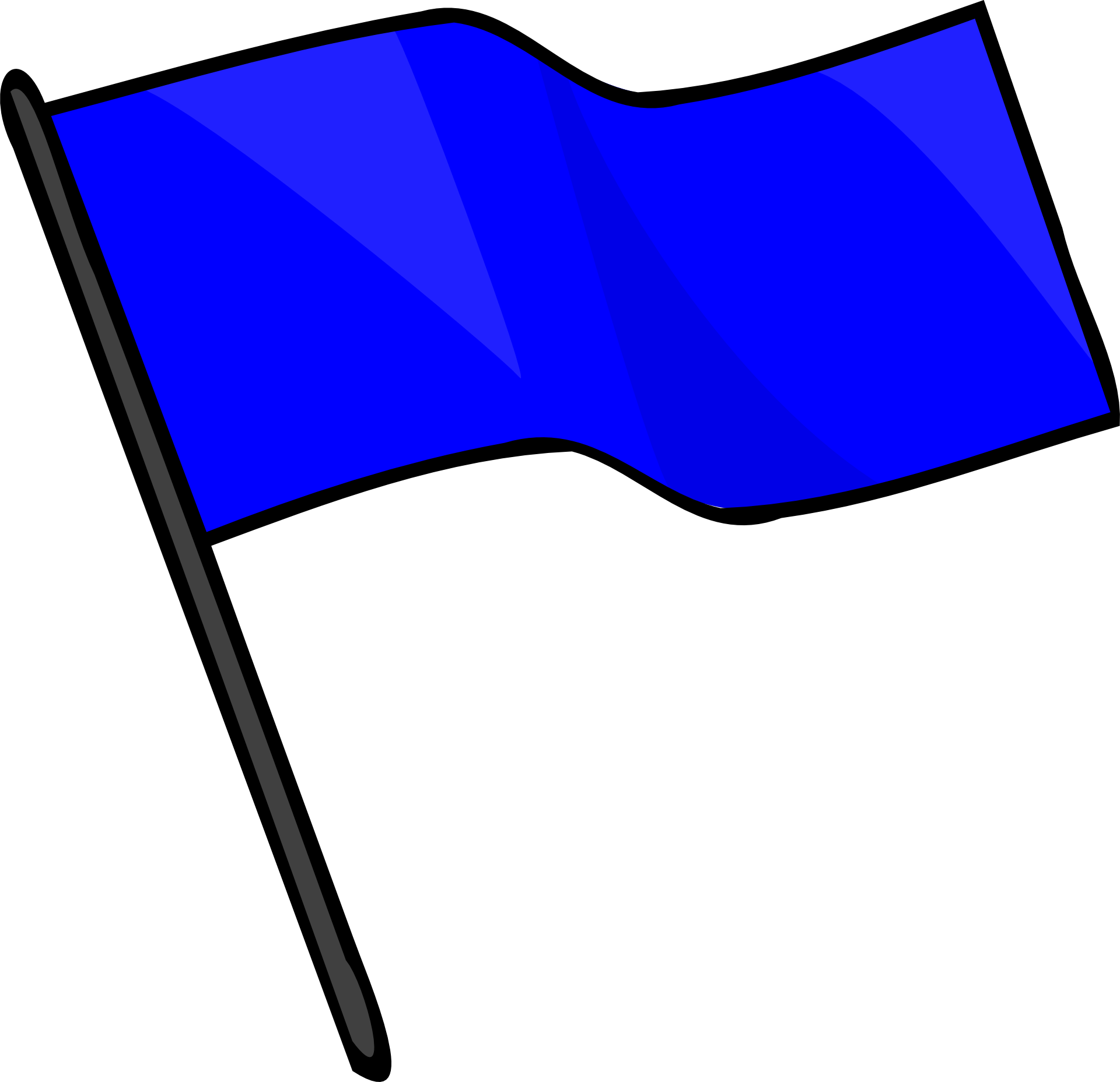 Graphic image of the blue signal flag free image download