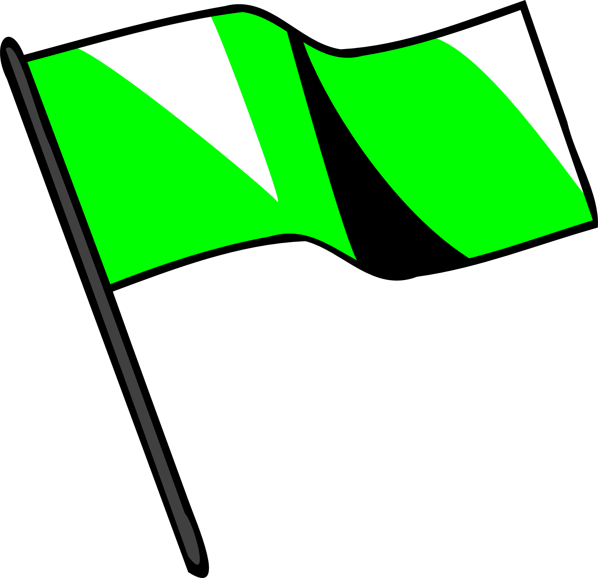 Painted green flag free image download