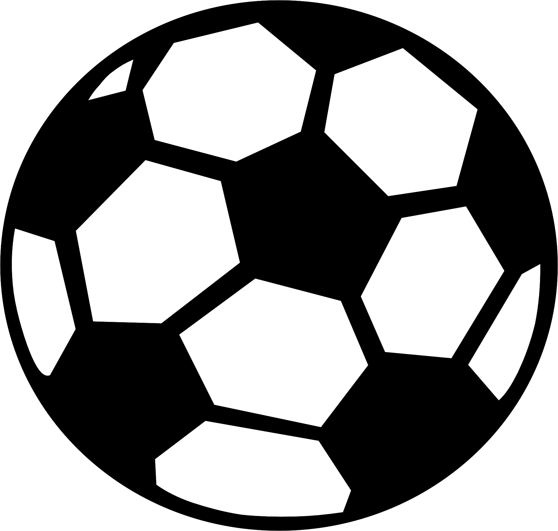 Black and white football drawing free image download