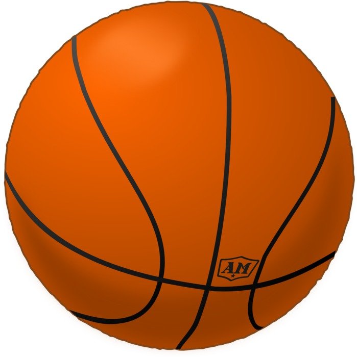 Orange basketball ball on white background free image download