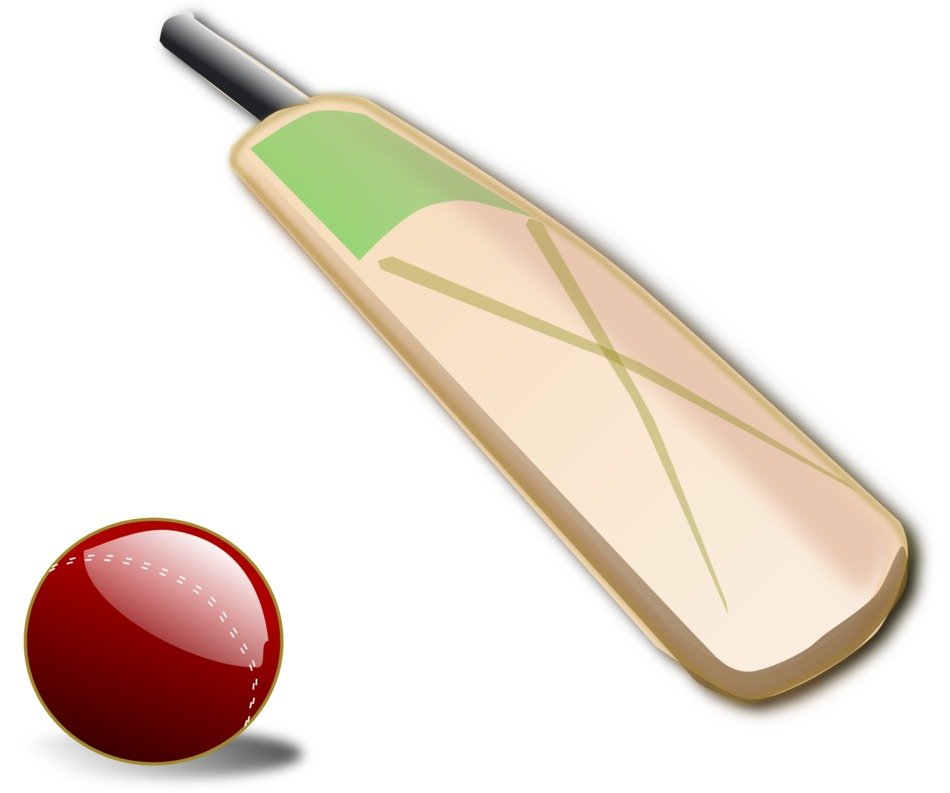 Cricket bat and ball drawing free image download