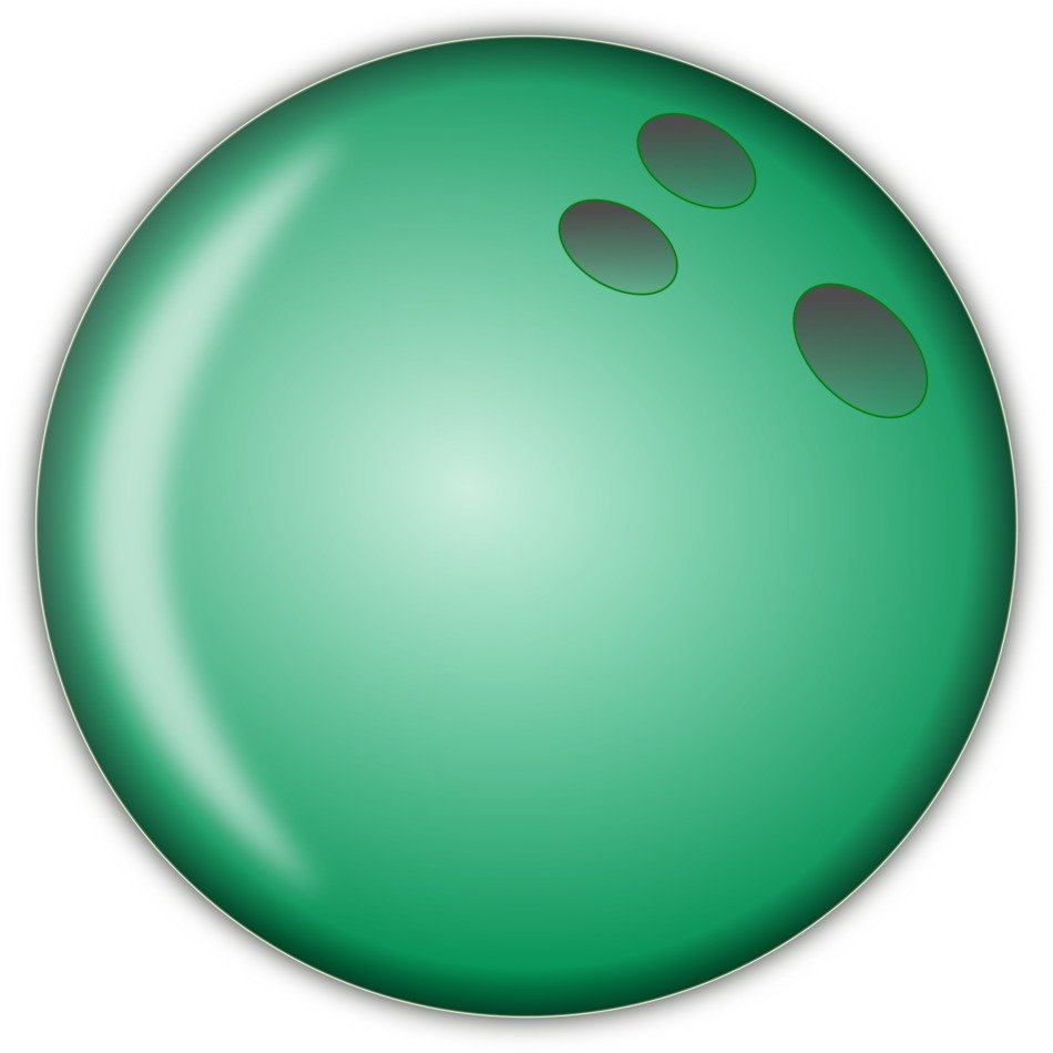 Painted green bowling ball free image download