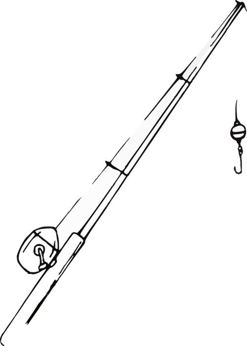 Fishing rod and hook free image download