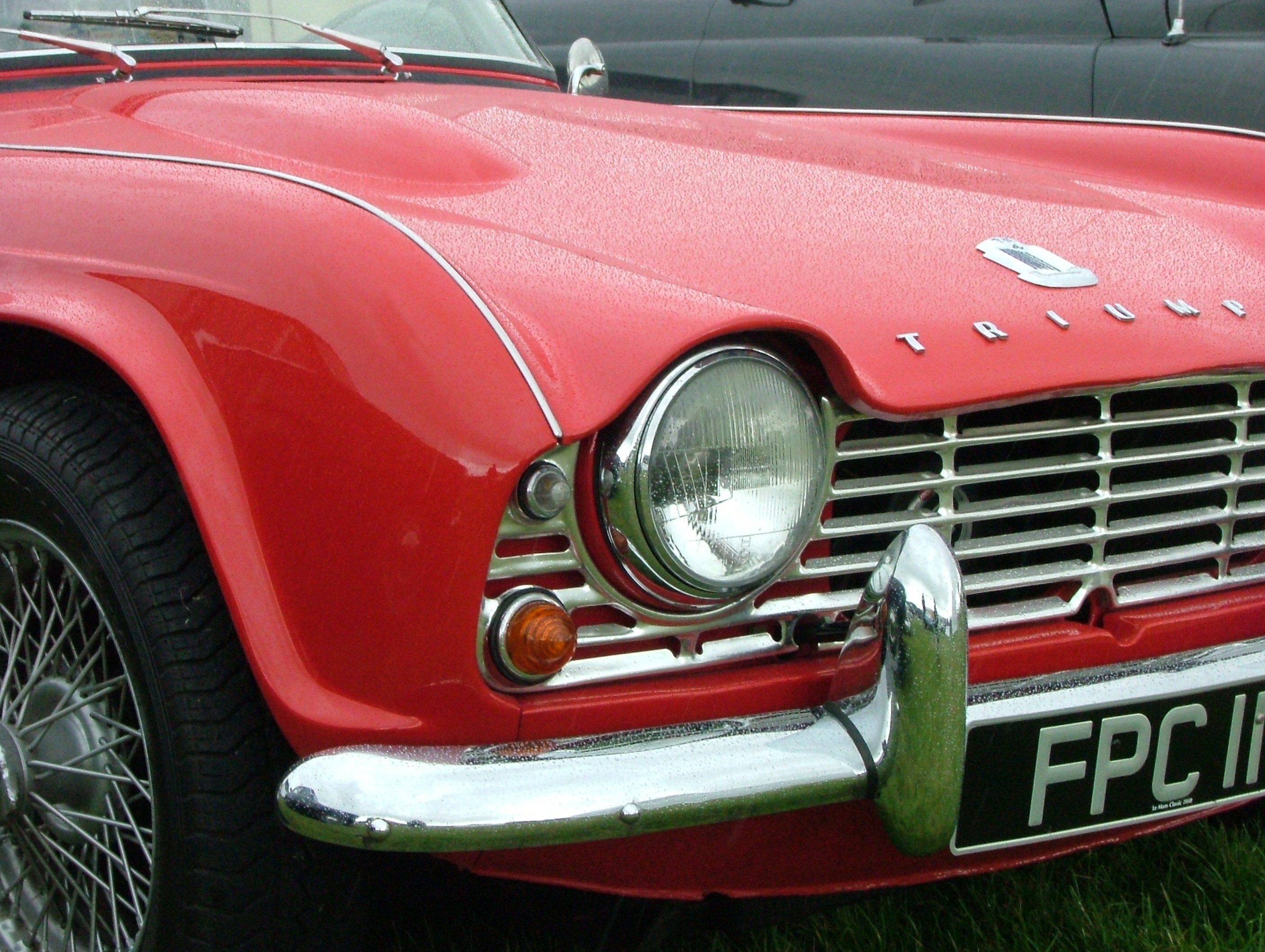 Triumph, vintage sports car, detail free image download