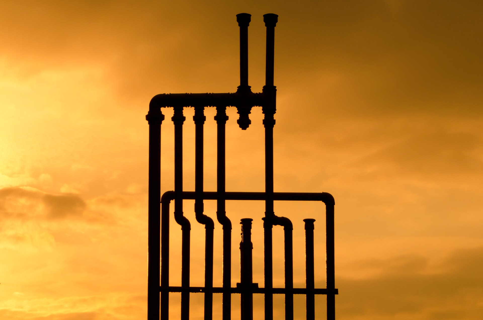 Sunset iron architecture night view free image download