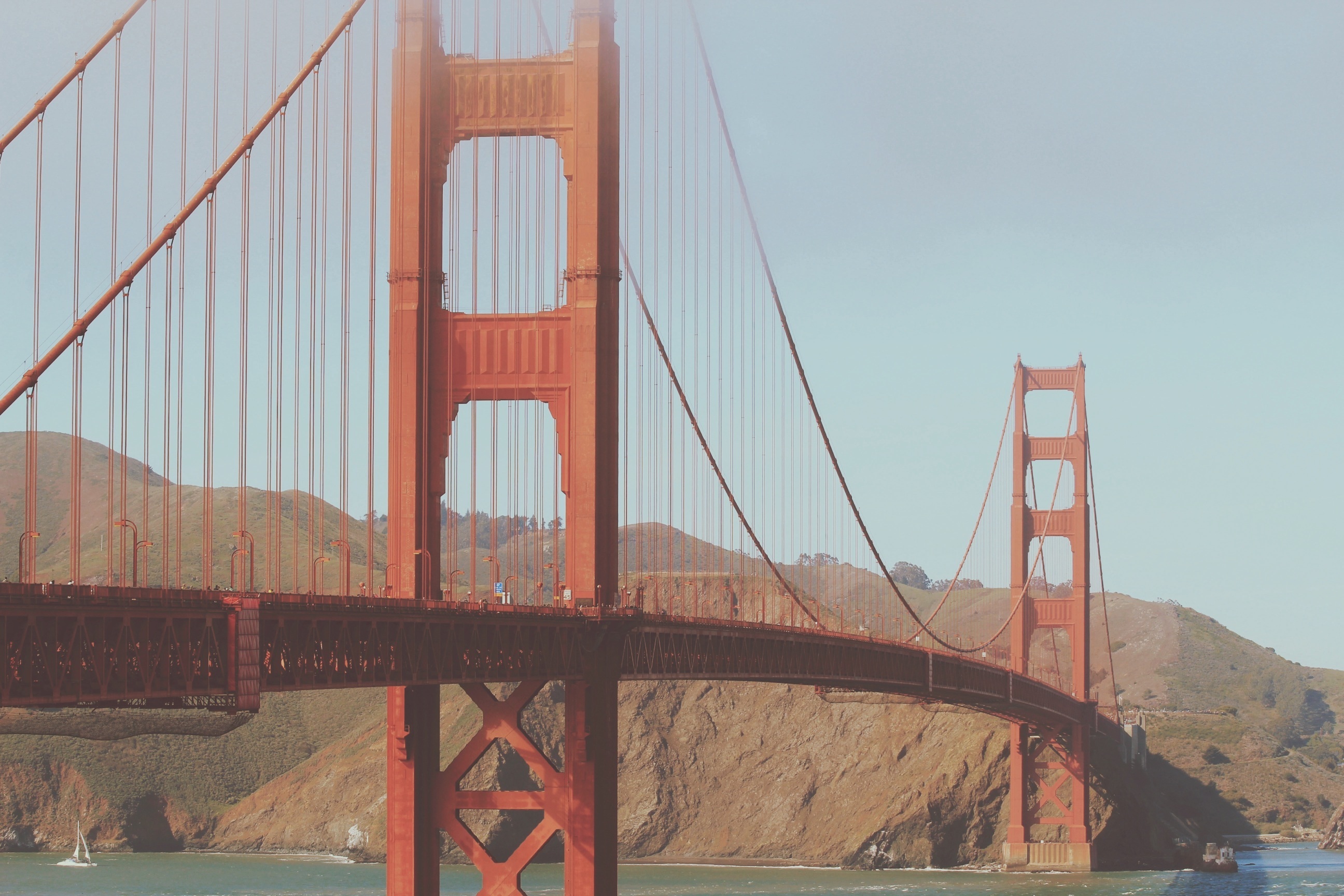 Golden gate red bridge San Francisco free image download
