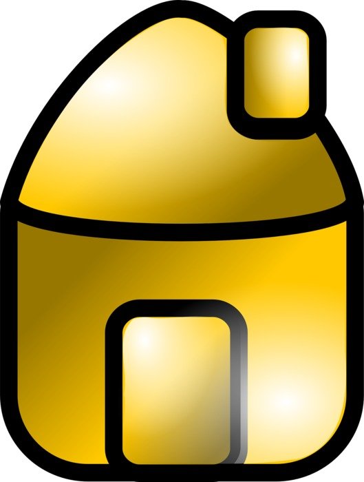 Gold home icon drawing free image download