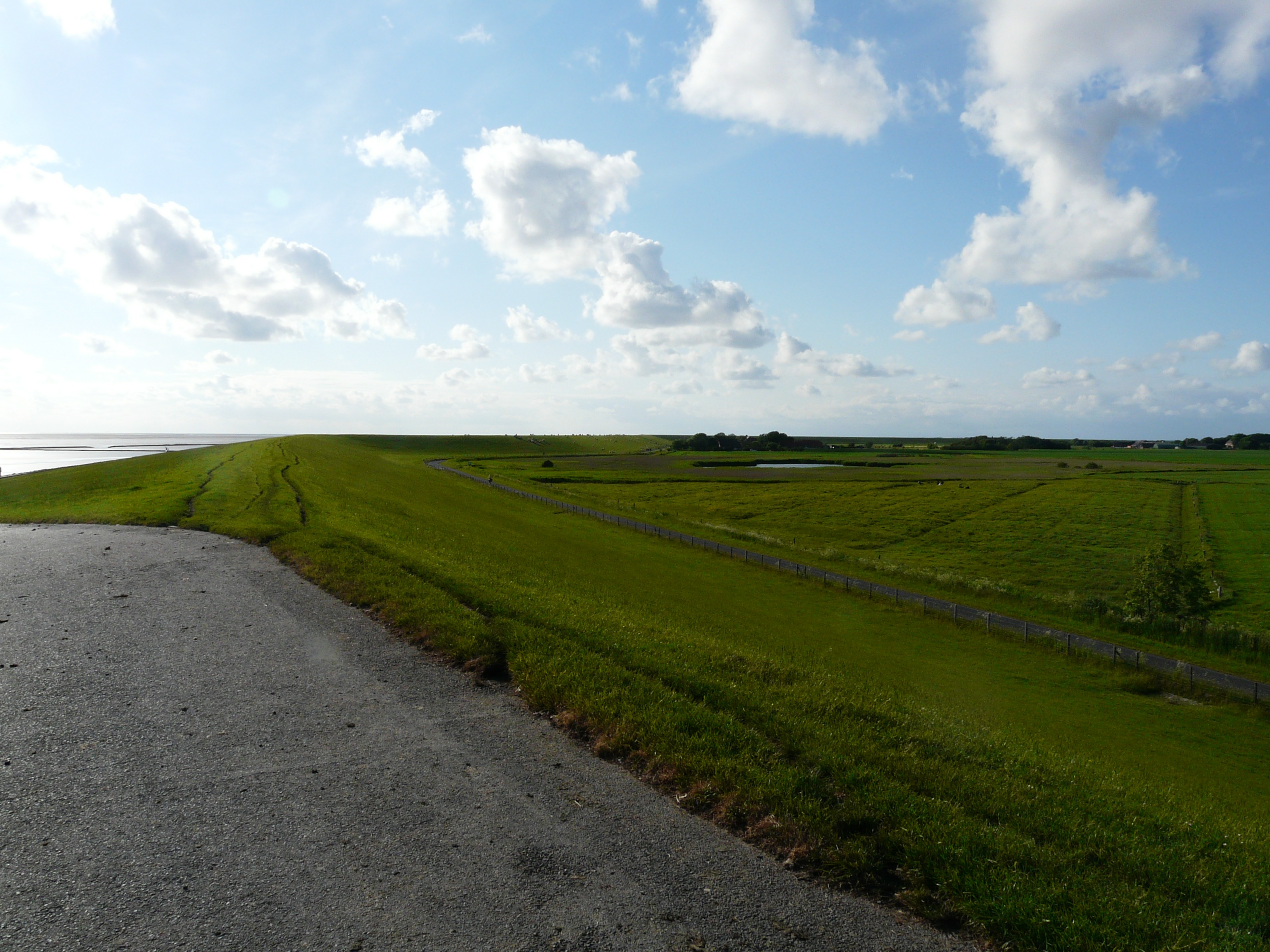 Landscape of dike road free image download