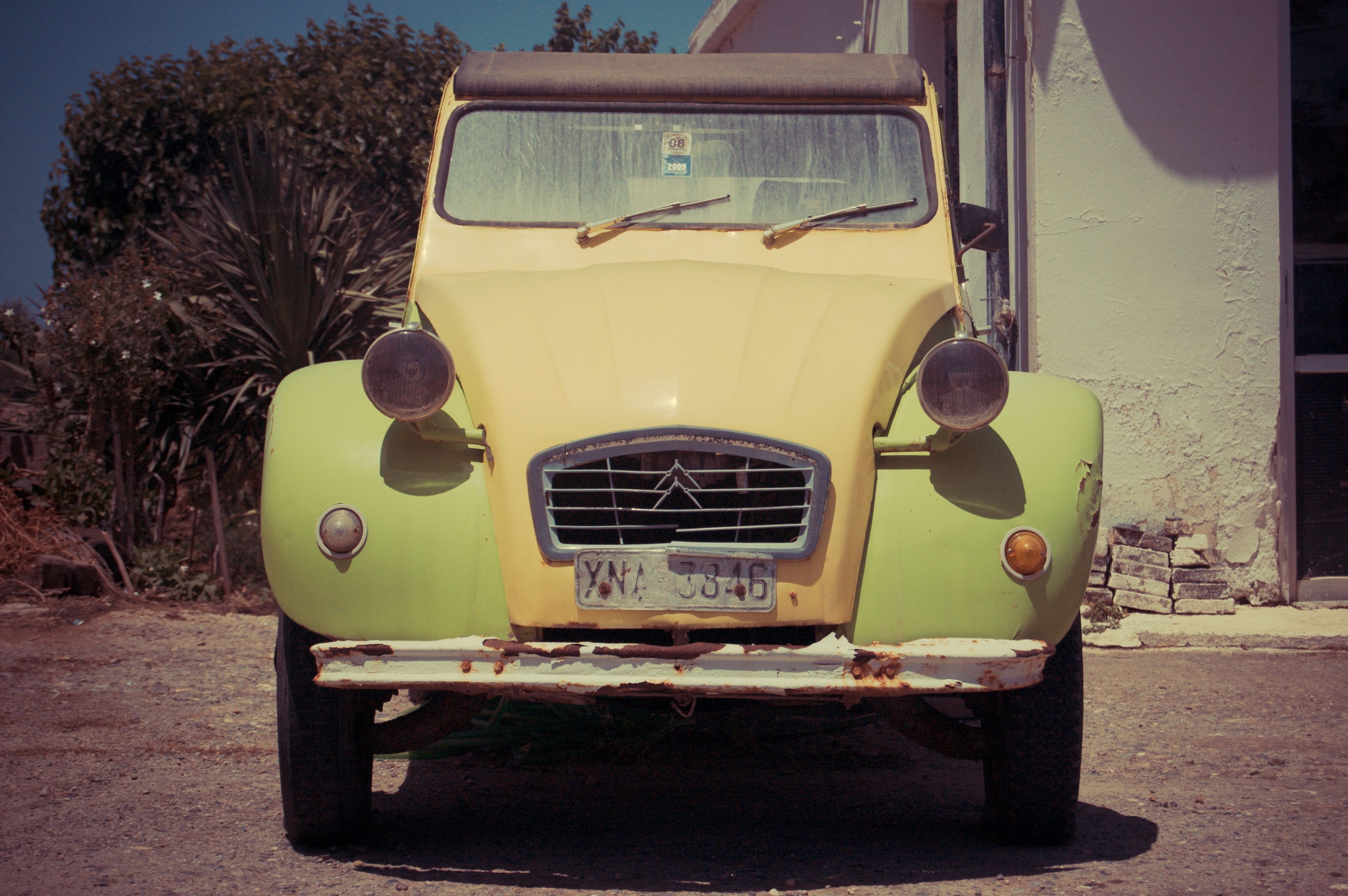 Picturesque old car, greece, crete free image download