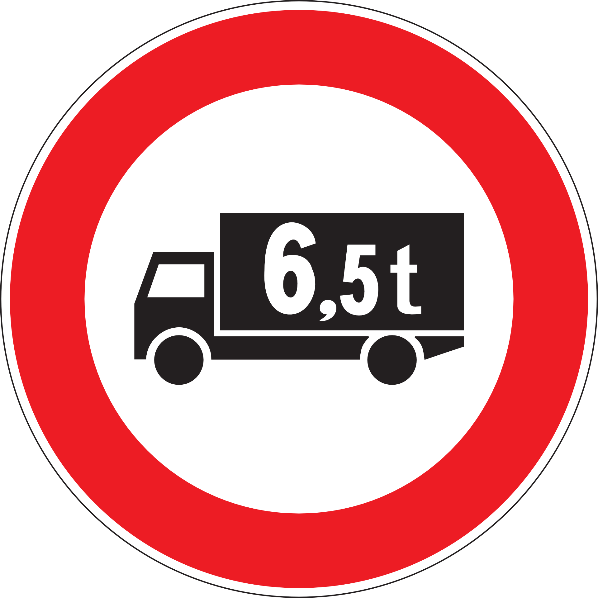Truck load limit, road sign free image download
