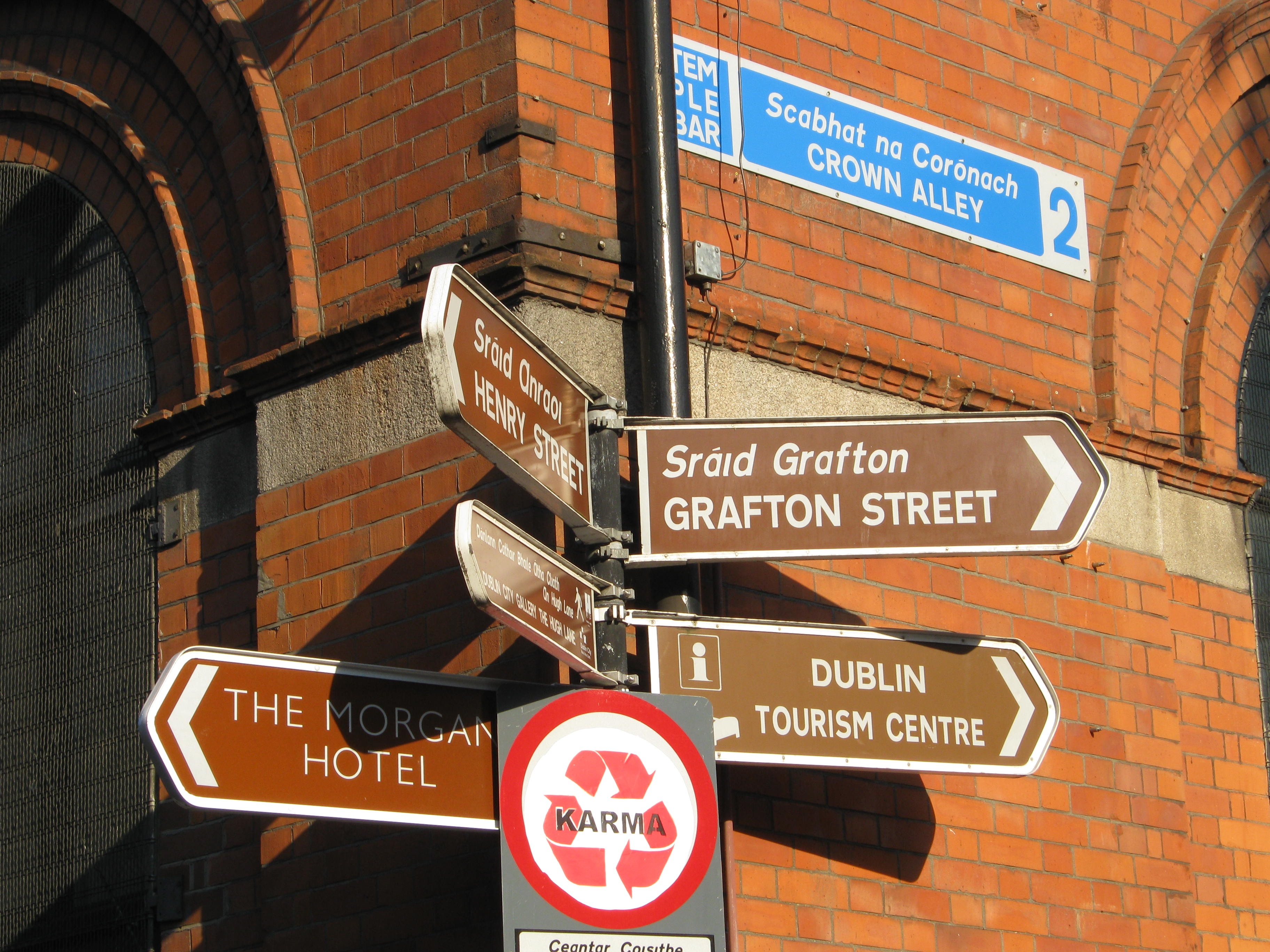 Street signs in Dublin free image download
