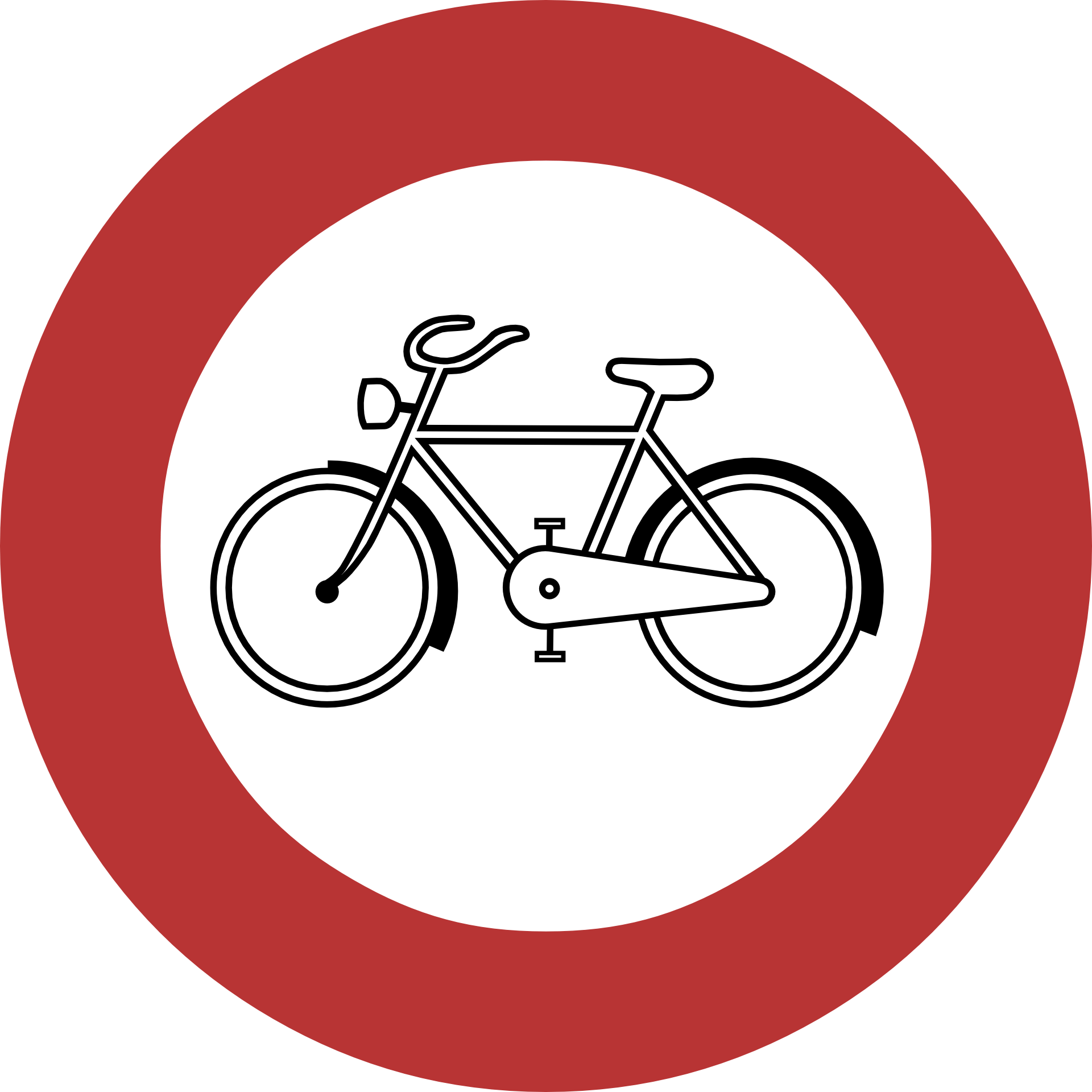 Bicycle restriction road sign free image download