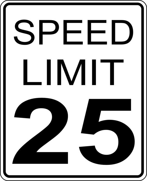 Speed limit 25 sign free image download