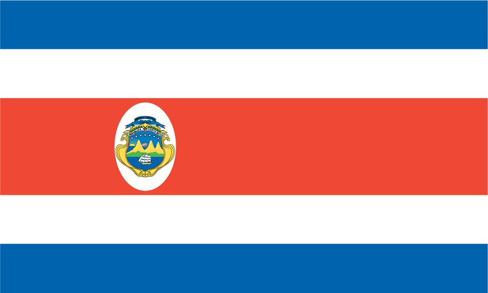 Costa Rica Flag Pictures drawing free image download