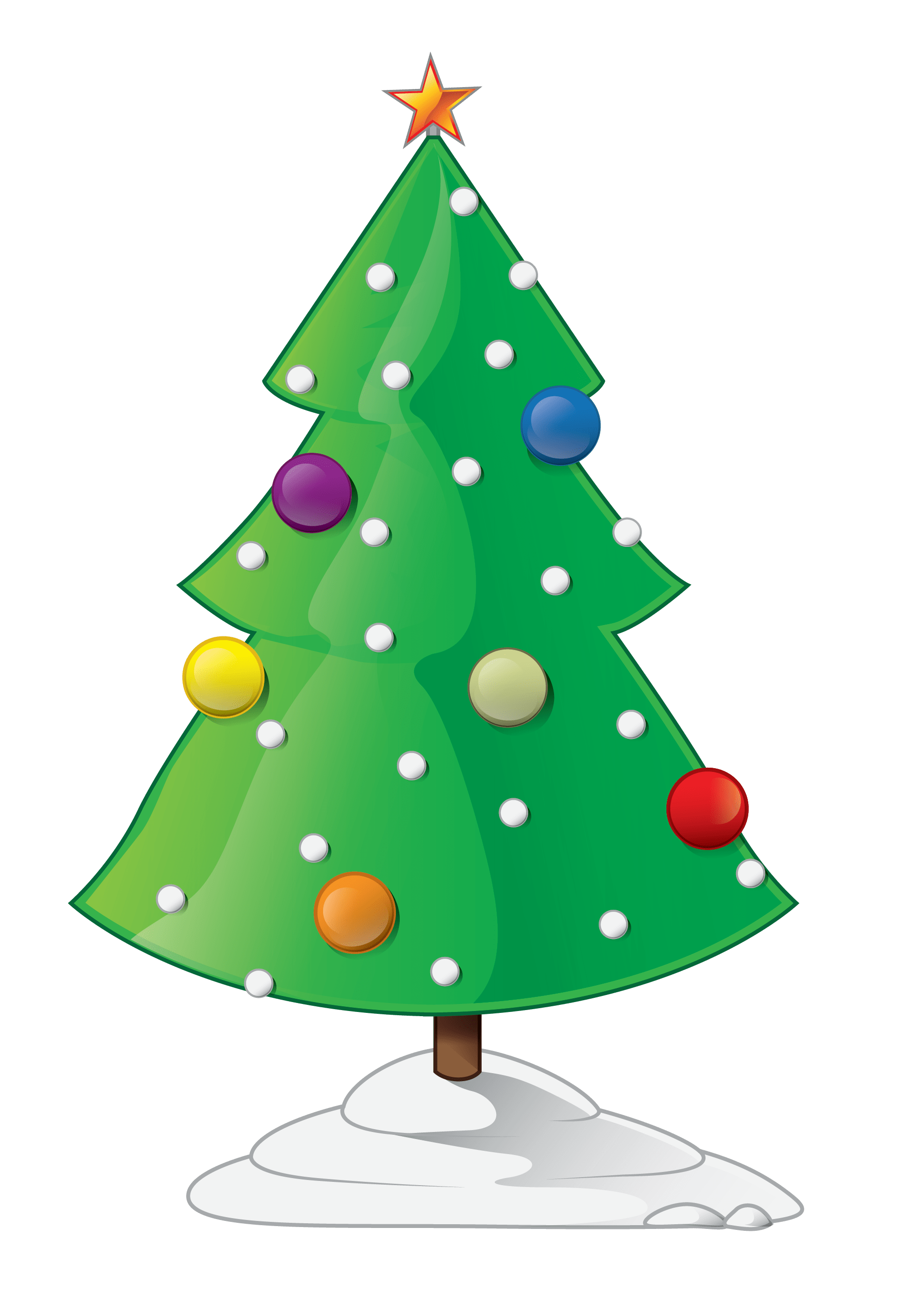 İllustration of decorated Christmas Tree free image download