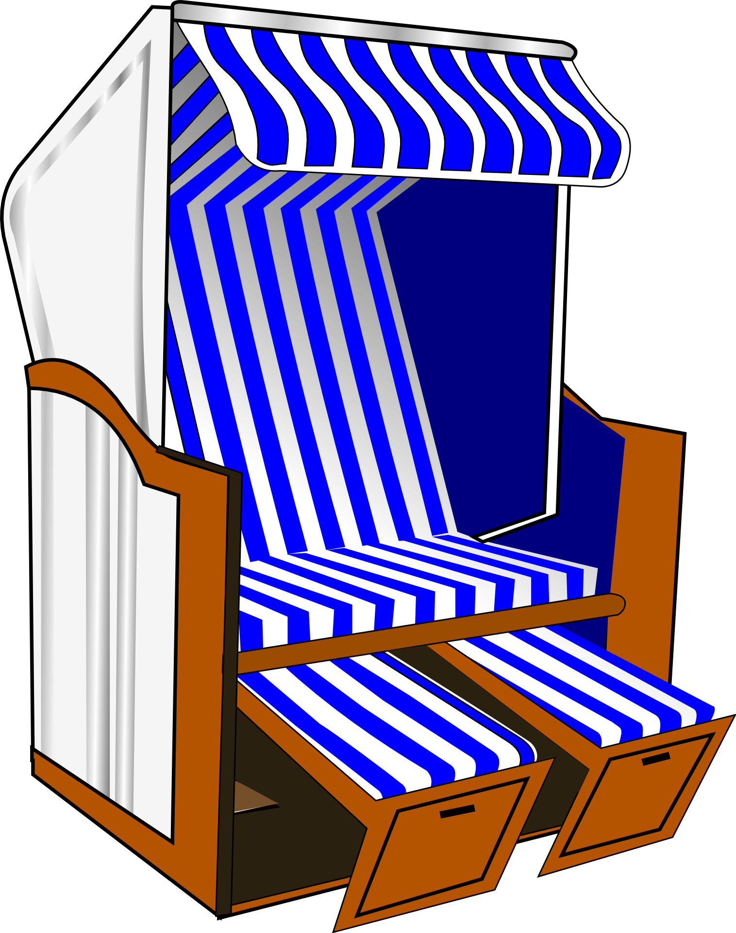 Beach blue chair drawing free image download