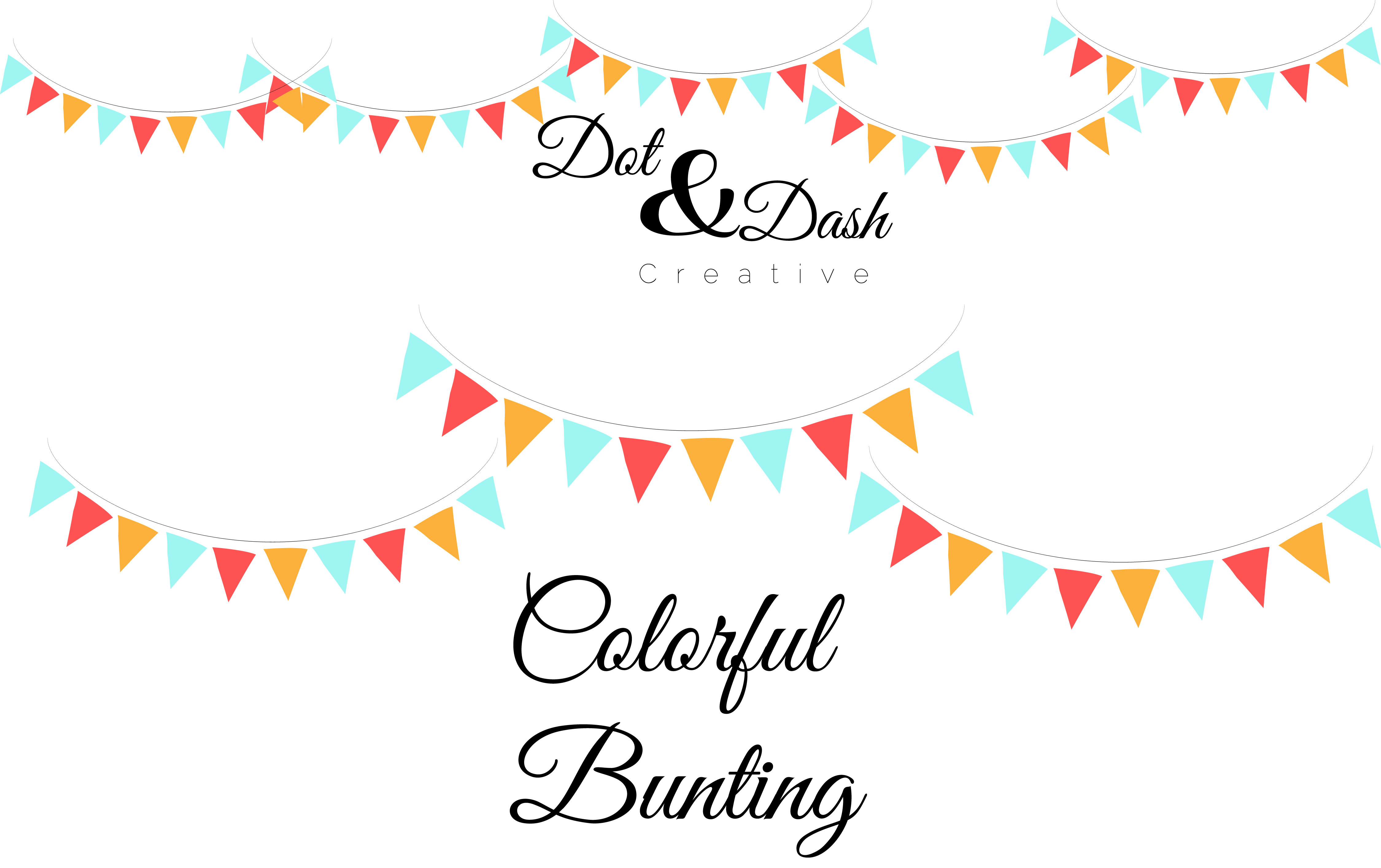 Colorful Bunting Vector Graphics drawing free image download
