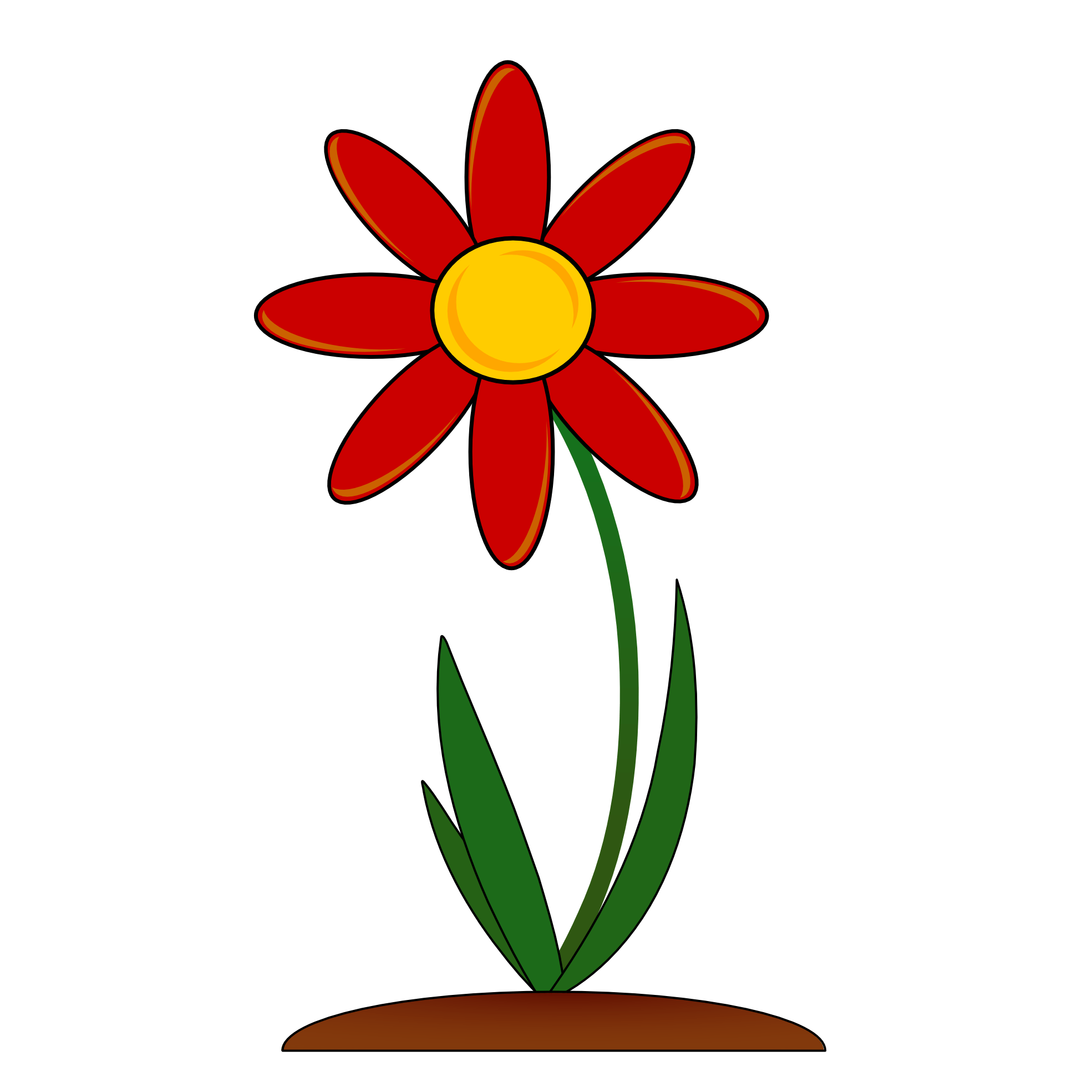 Cartoon red flower free image download