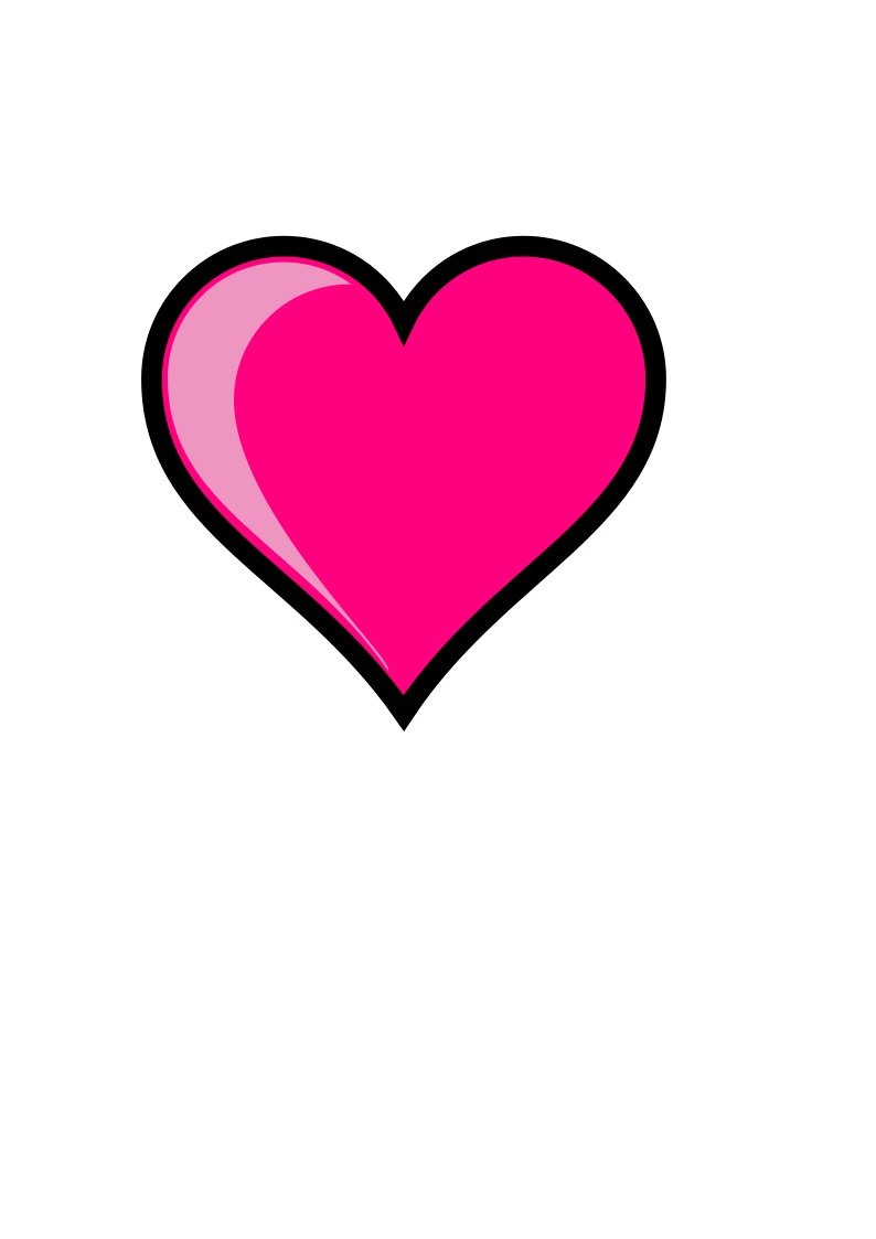Cute Pink Heart drawing free image download