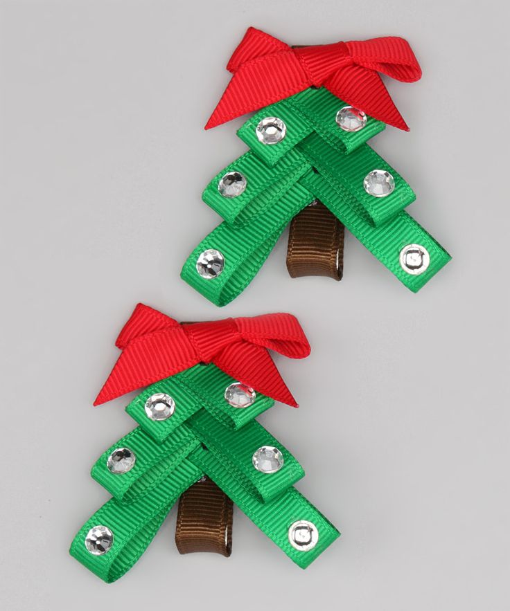 Christmas Trees made from ribbons free image download