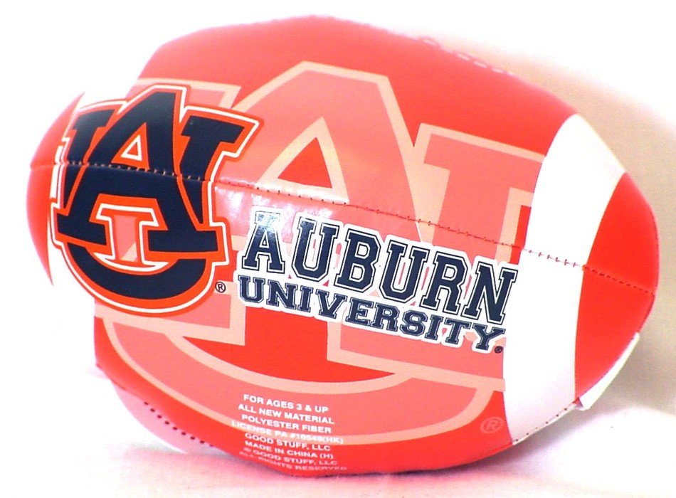 Rugby ball with team name Auburn University free image download