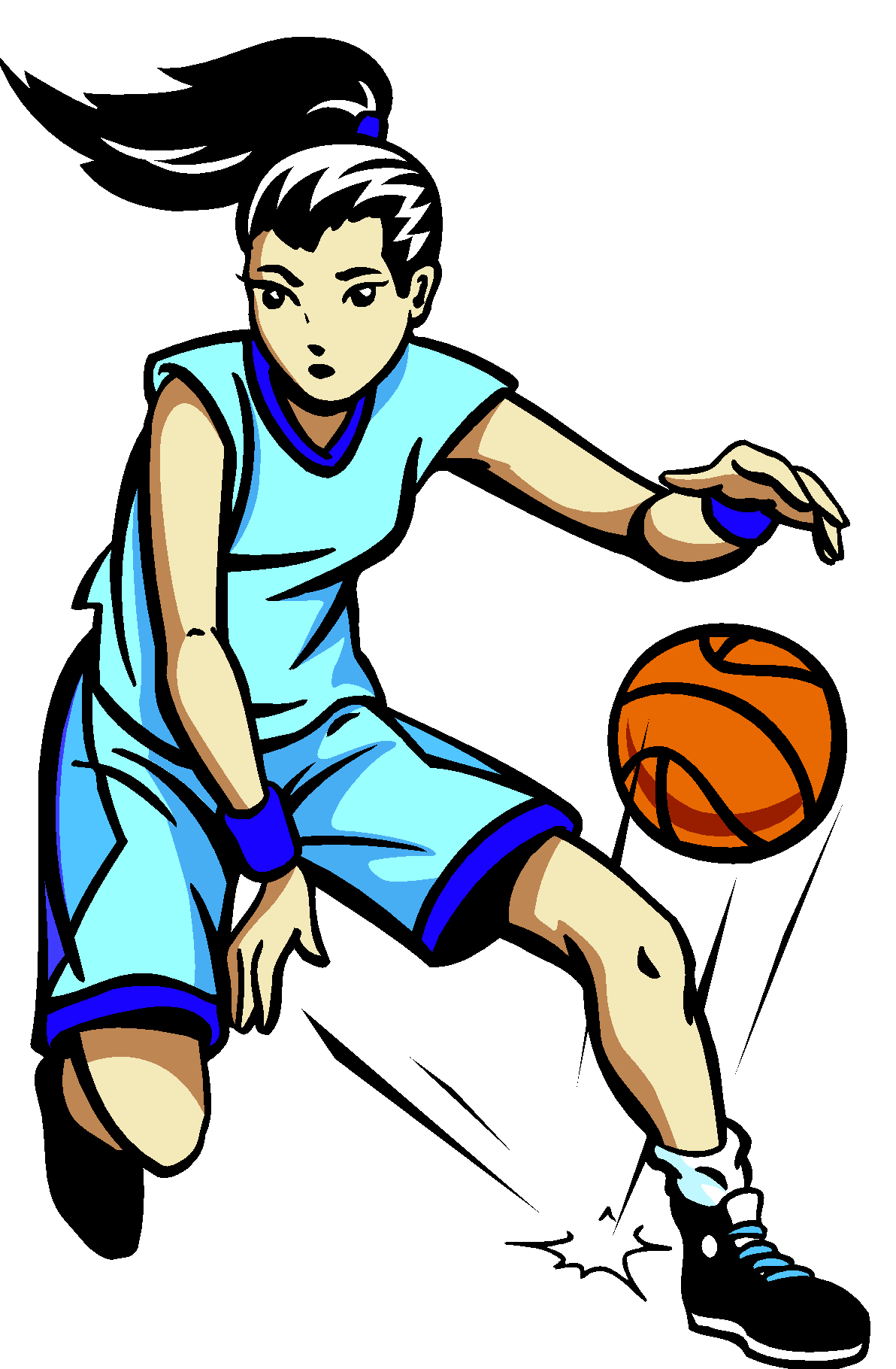 Clipart of the basketball player girl free image download